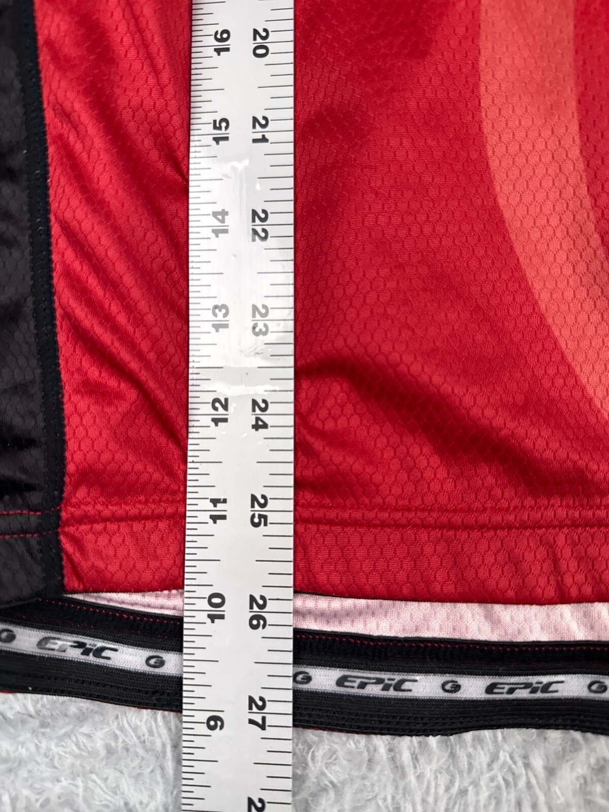 Epic Cyclewear Cycling Jersey Adult Large Red Black Full Zip Control4 Poly READ