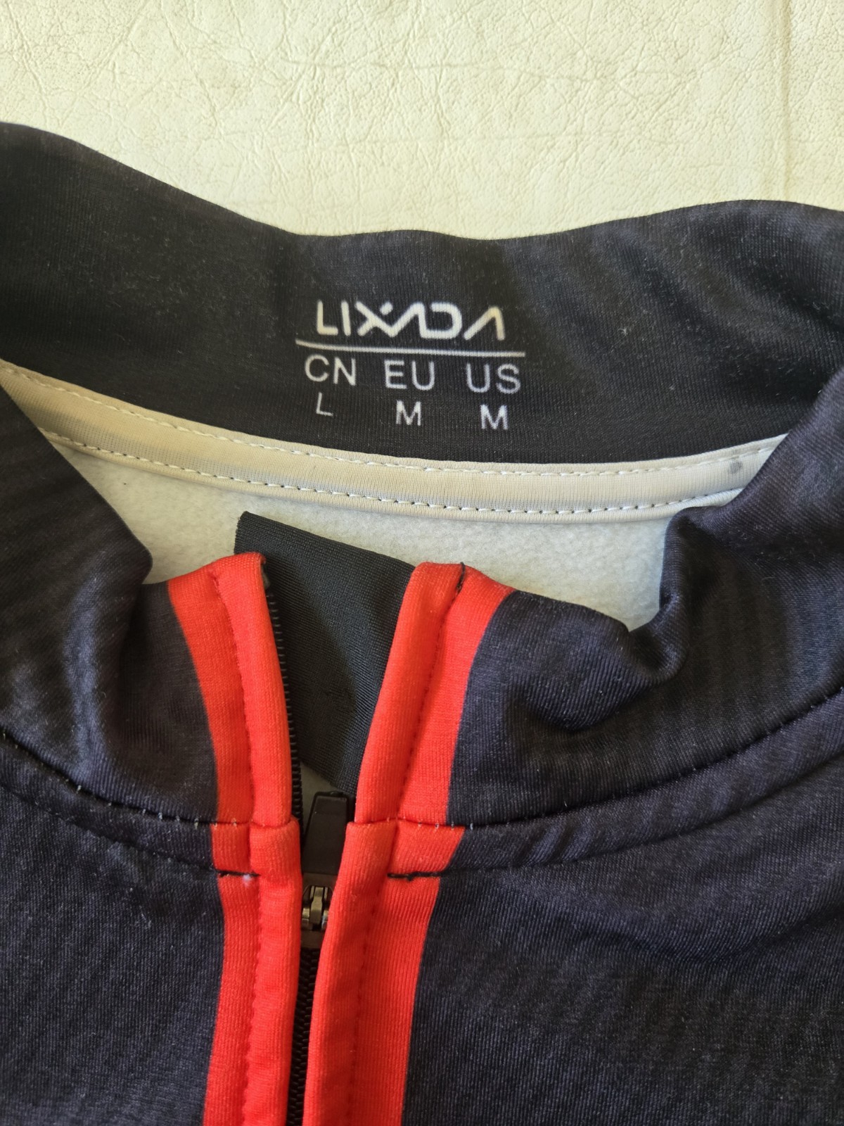 Lixada Cycling Jersey, Long Sleeve, Med, Full Zip, Light Fleece Lined, Black