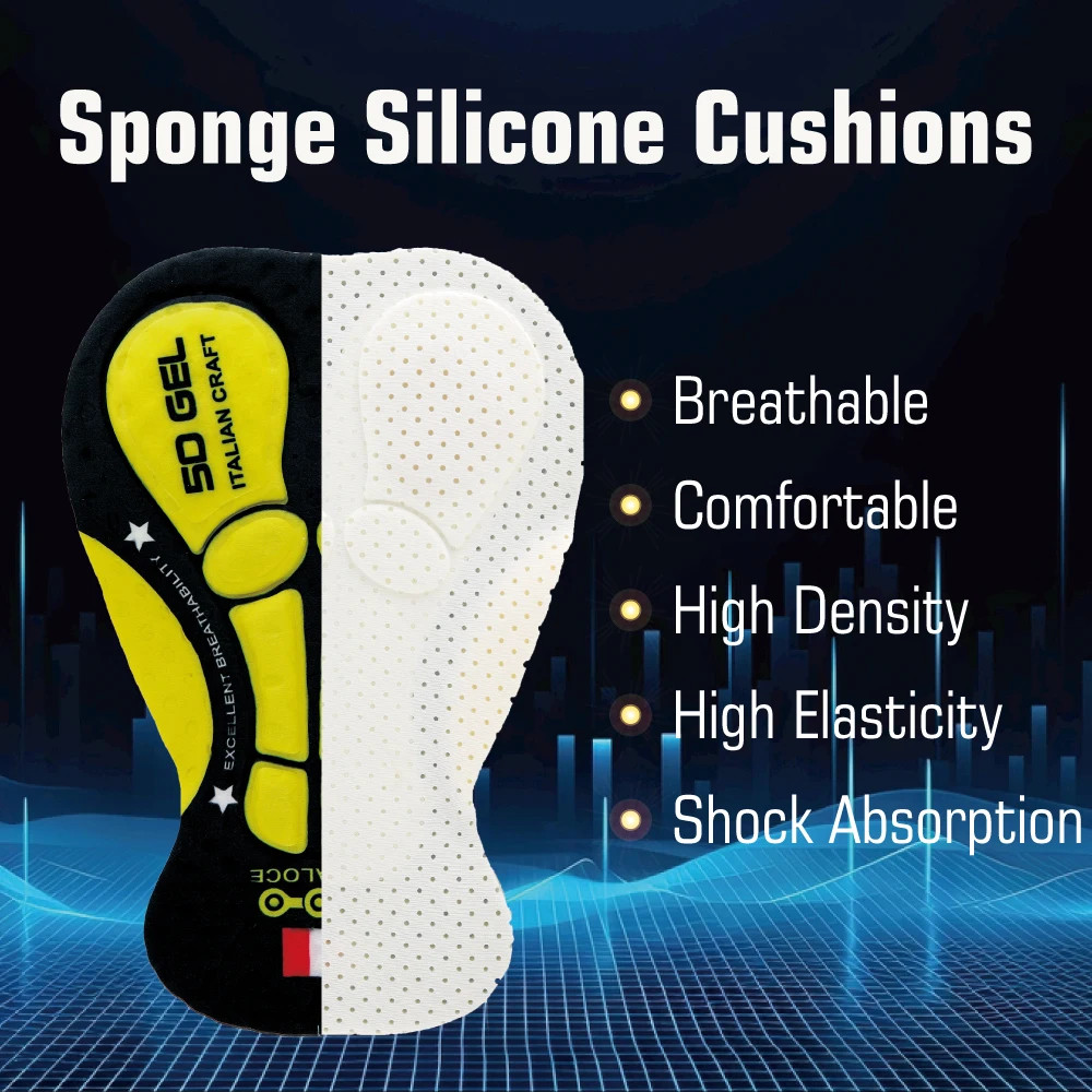 Cycling Pad Men&Women 5D,12D Cushion Gel Bike Pad Breathable Silicone&Foam Shock