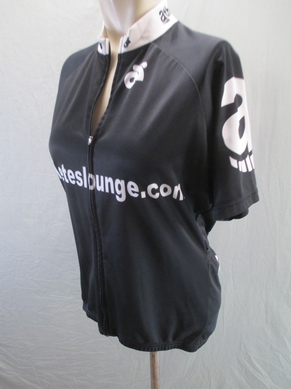 Champion Size XL Mens Black Cycling Compression Full Zip Short Sleeve Top 038