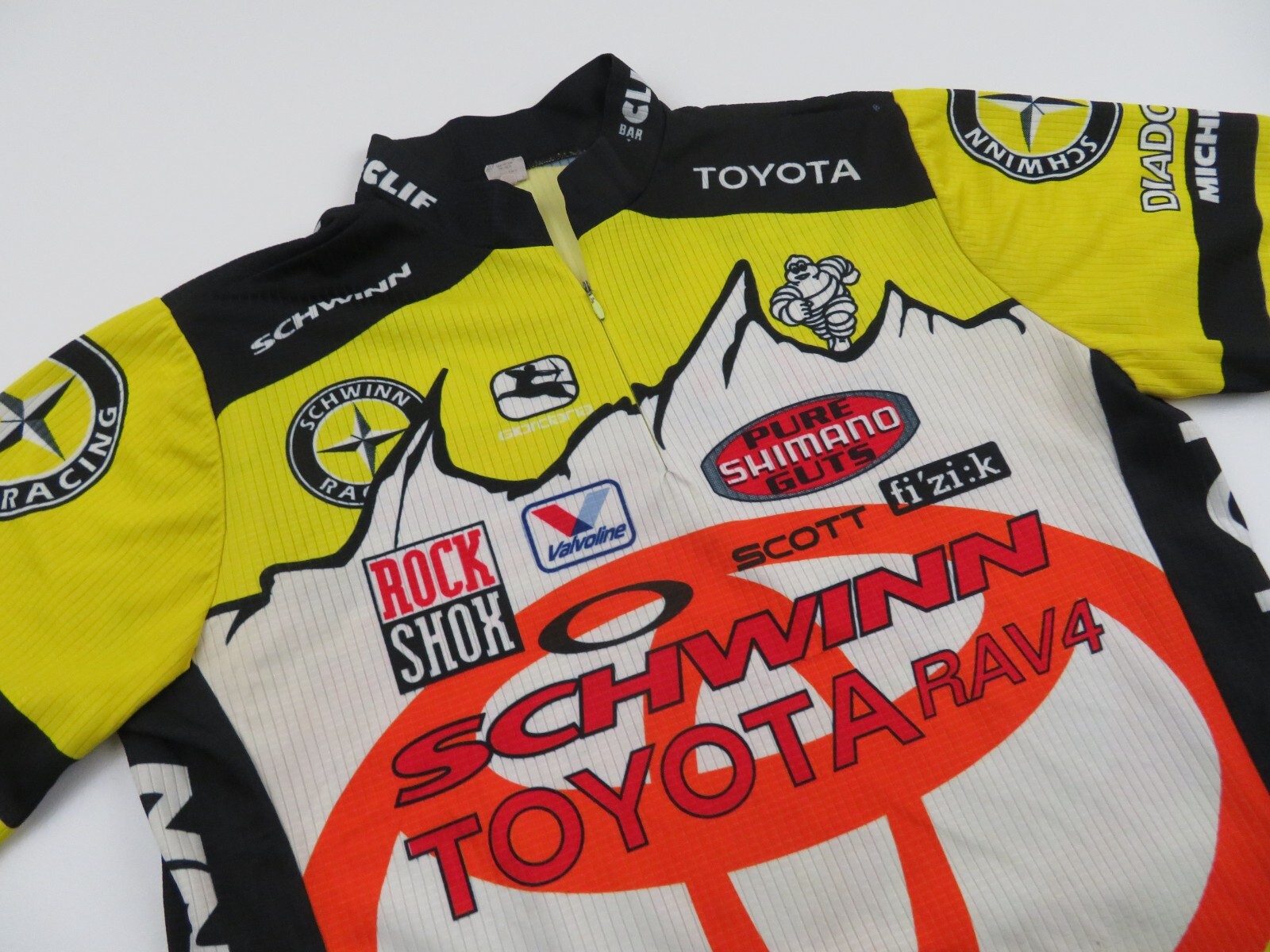 Vintage 90s Schwinn Toyota Giordana Diadora Pro Cycling Bike Jersey Mens XL 44