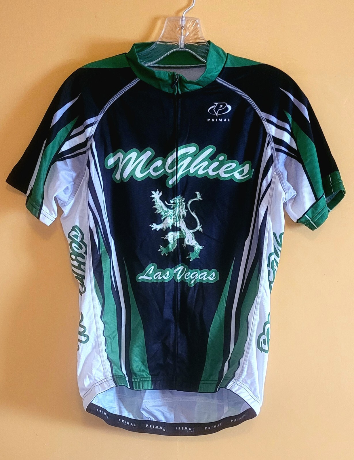 McGhies Las Vegas Cycling Jersey Primal Large Full Zip Pockets Free Shipping