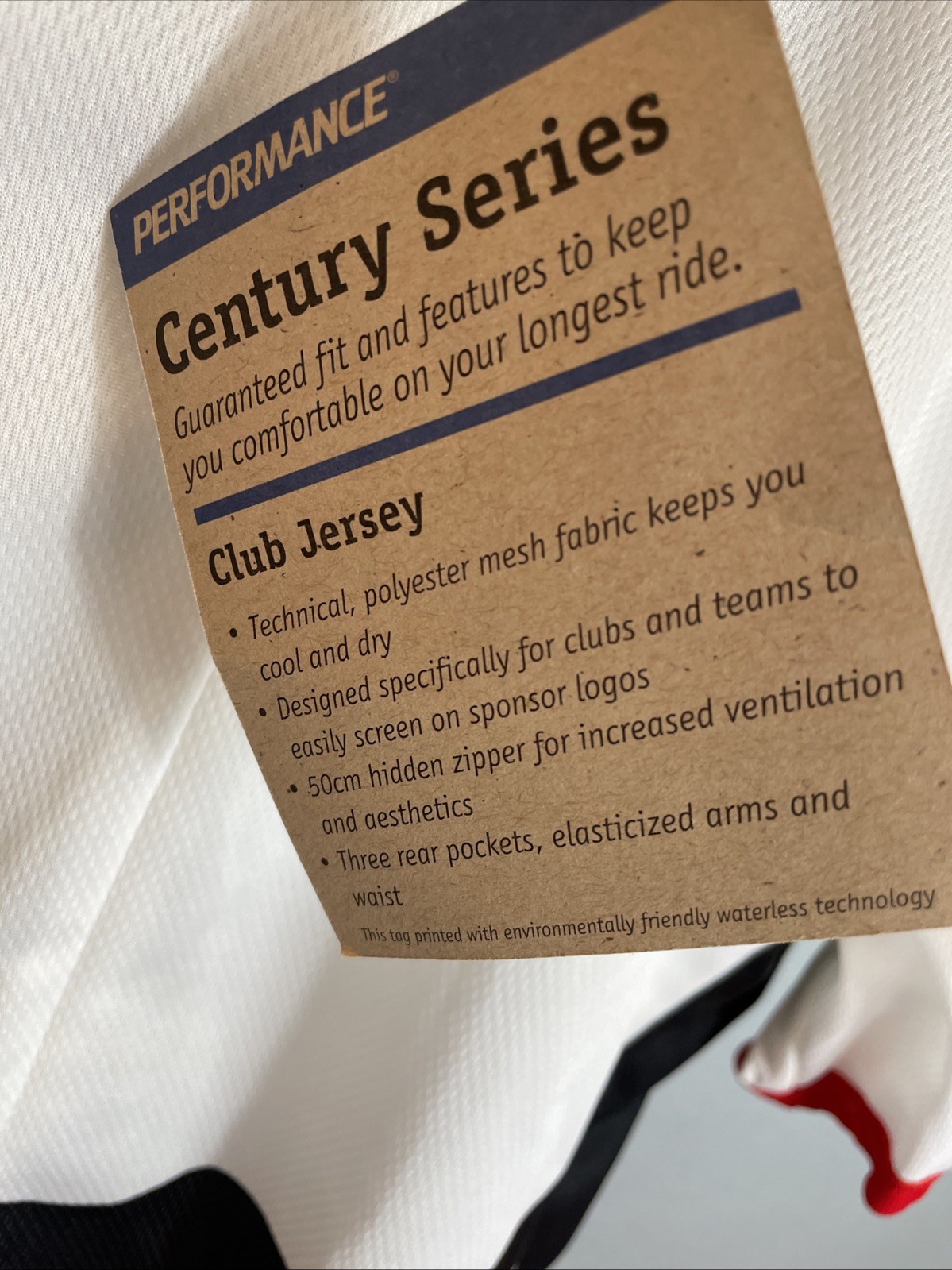 Performance Century Series 3/4 Zip Club Jersey With Pockets Size Adult XLarge