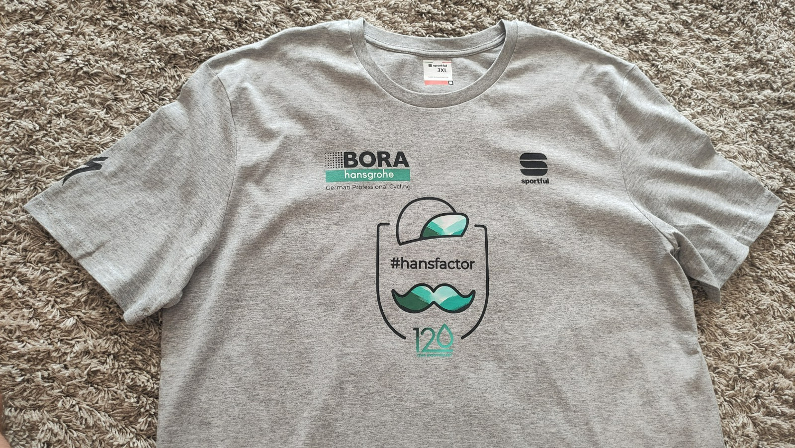 Bora Hansgrohe team Sportful Men’s Short Sleeve T-Shirt 100%Cotton Size:3XL NEW!