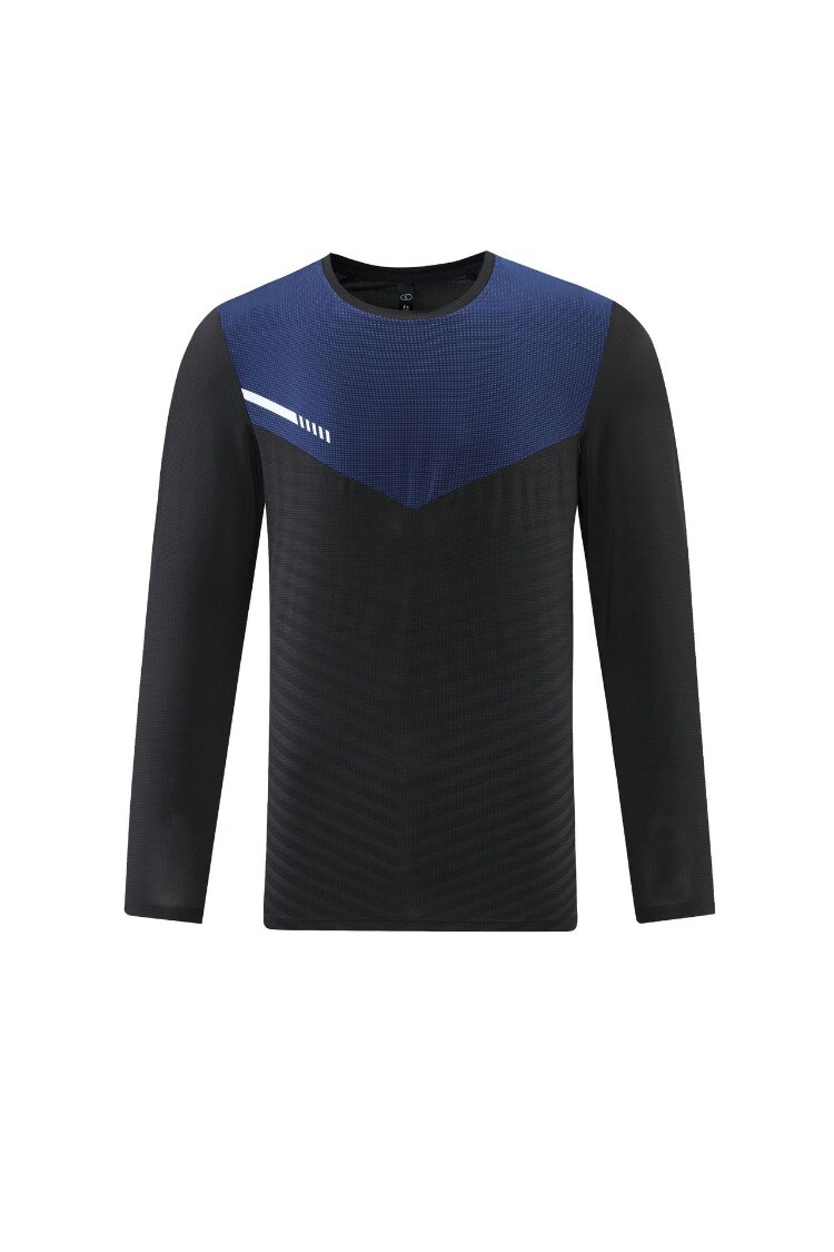 Men’s Casual Color Block Quick Dry Shirt Reflective Strip Sport Round Neck Top