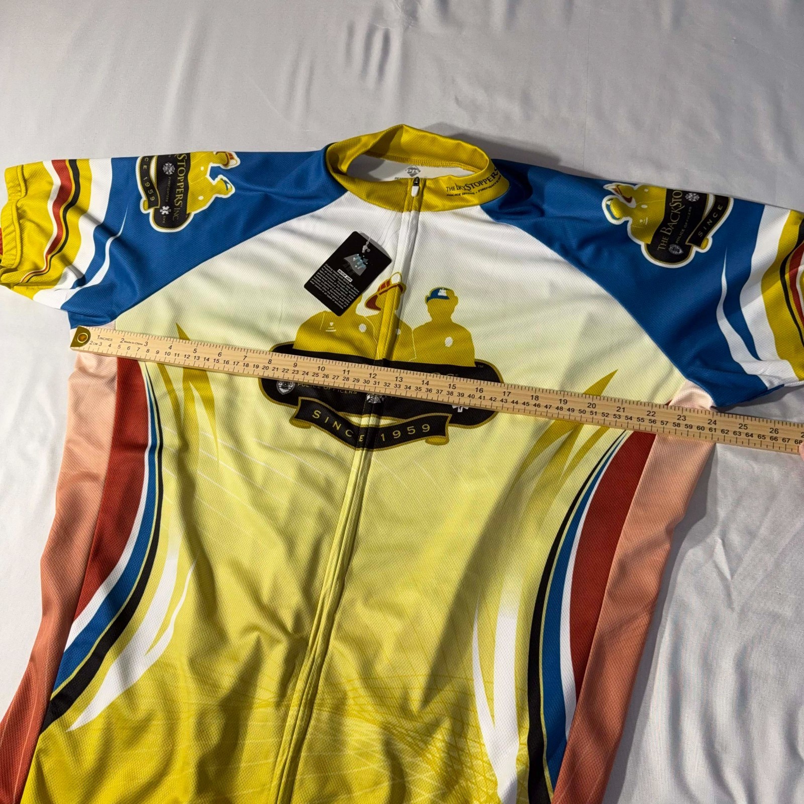 Peak 1 Sports BackStoppers Cycling Jersey Shirt Full Zip Size Mens 2XL NWT