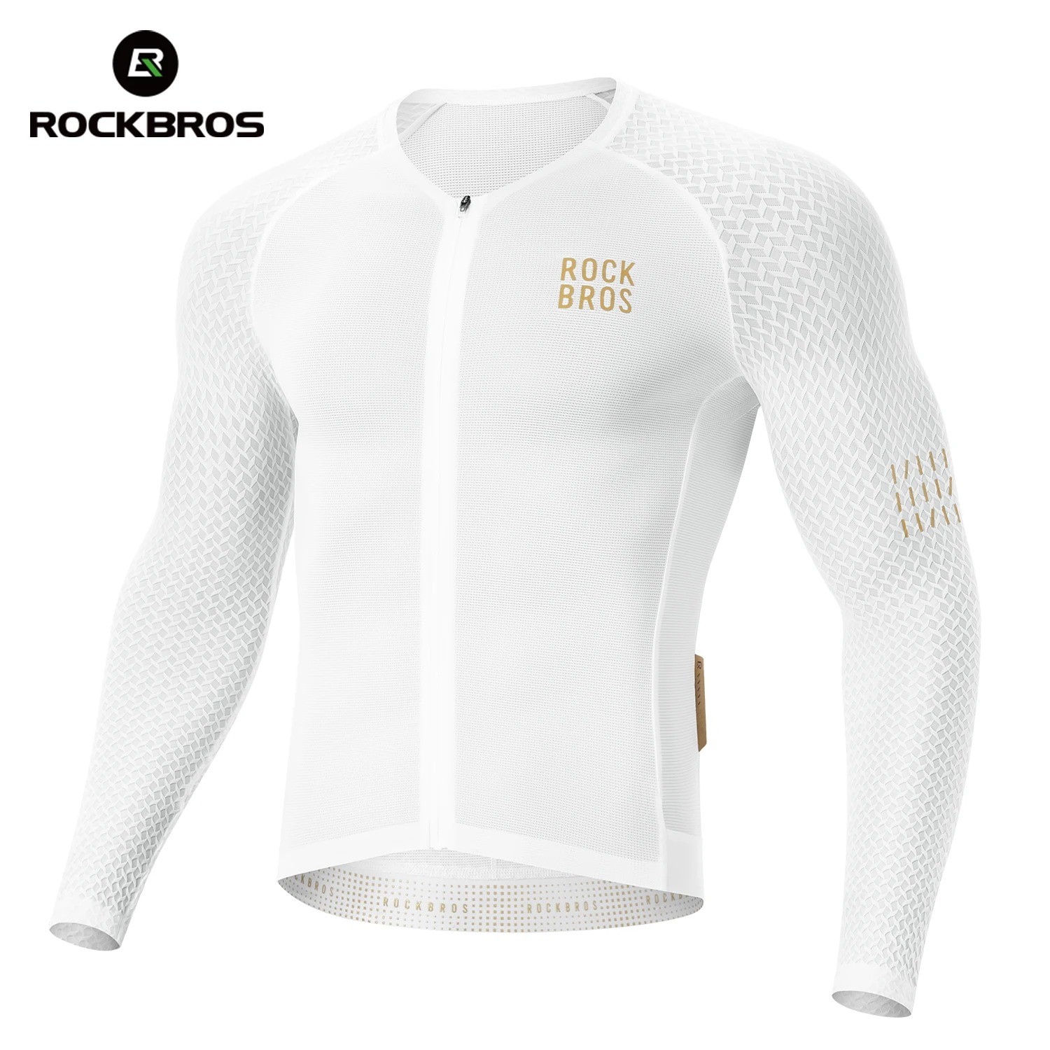 ROCKBROS Men’s Cycling Jersey Long Sleeve MTB Road Bike Shirt Pocket Quick Dry