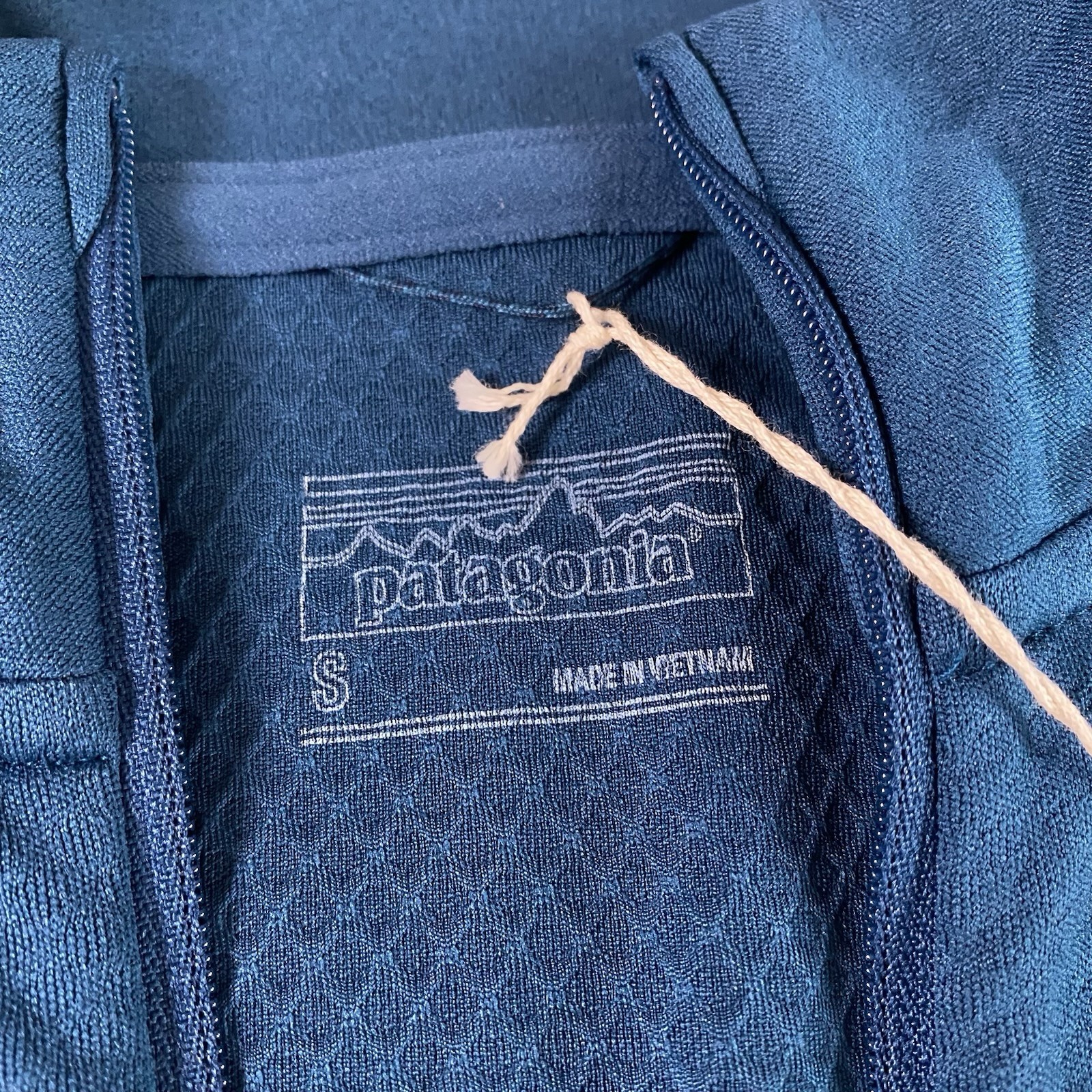 Patagonia S Small Capilene Midweight Bike Jersey Medium Crater Blue Half Zip