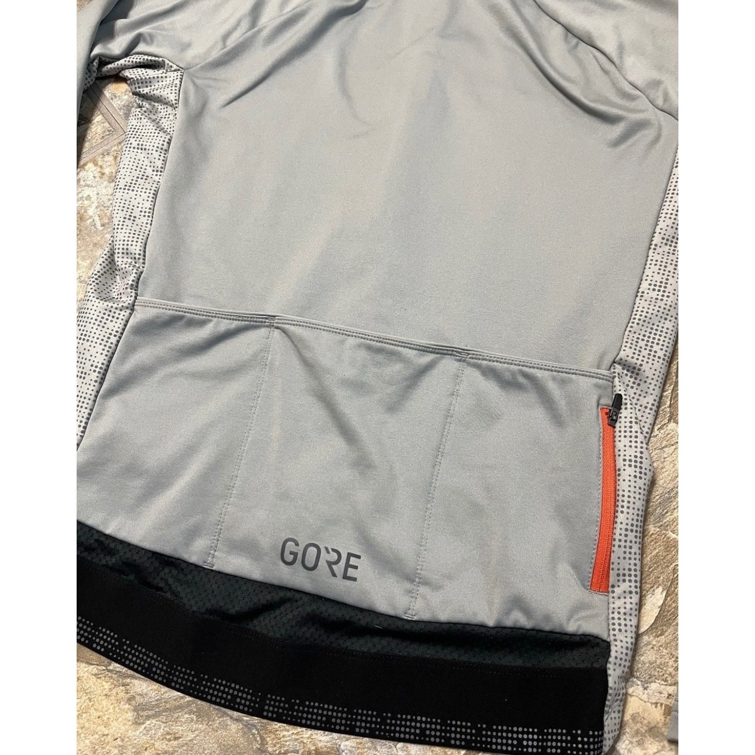 Gore Wear Cycling Jersey Mens Medium Gray Full Zip Long Sleeve