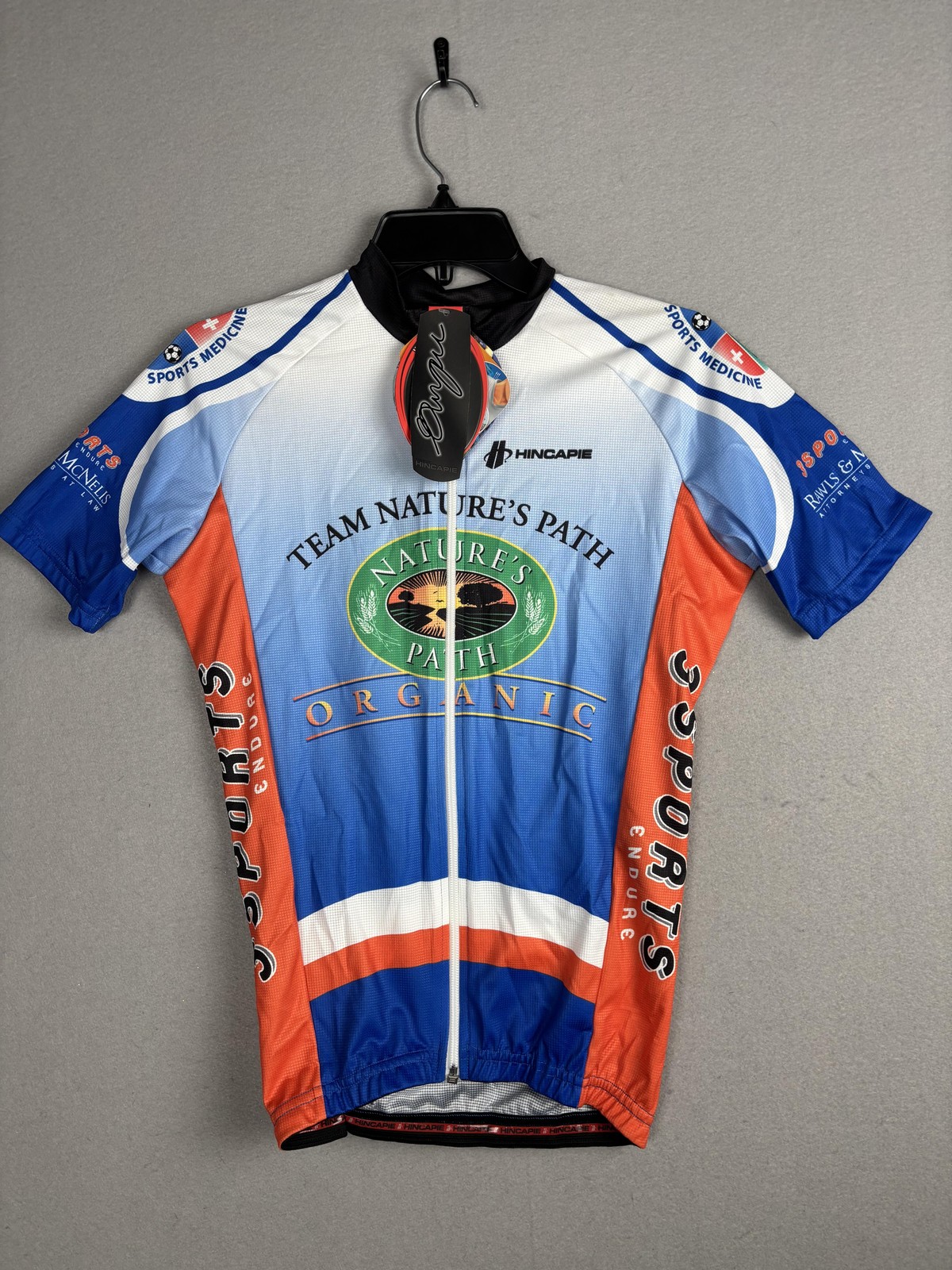 Hincapie Sportswear Team Nature’s Path Cycling Jersey XS Full Zip Short Sleeve