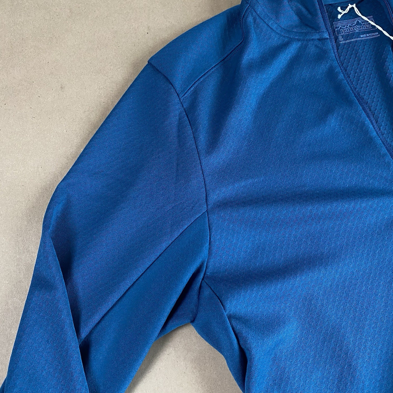 Patagonia S Small Capilene Midweight Bike Jersey Medium Crater Blue Half Zip
