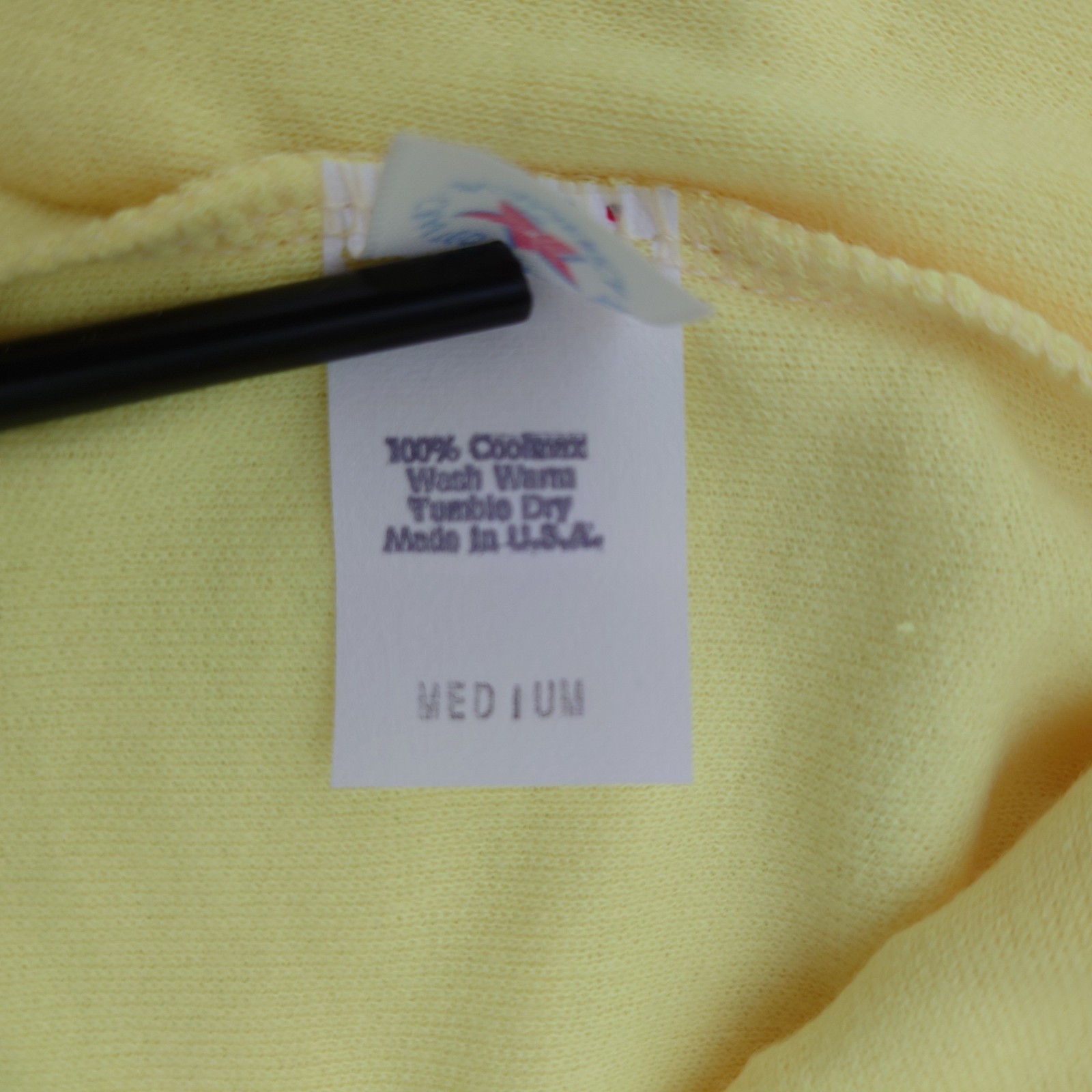 NWT Vintage Performance Cycling Jersey Men’s M 100% Cotton Made In USA Yellow