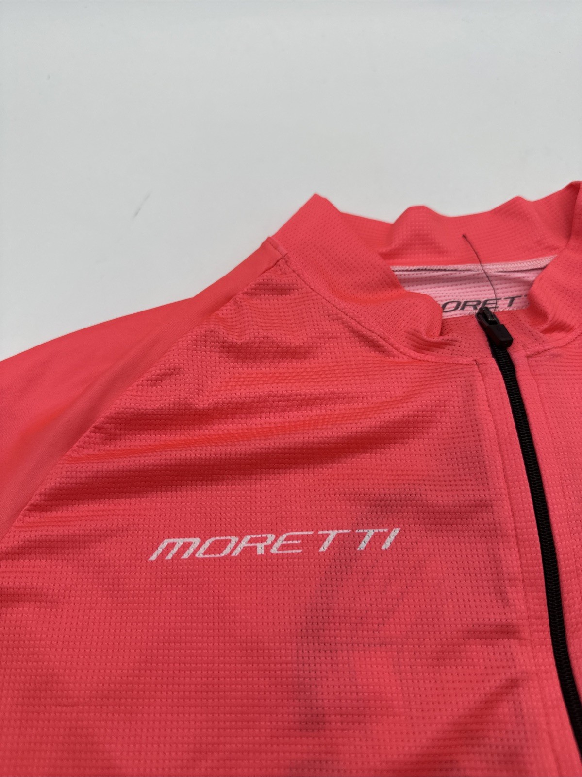 Moretti Cycling Shirt Women X-Large Full Zip High Neck Graphic Print..#30605