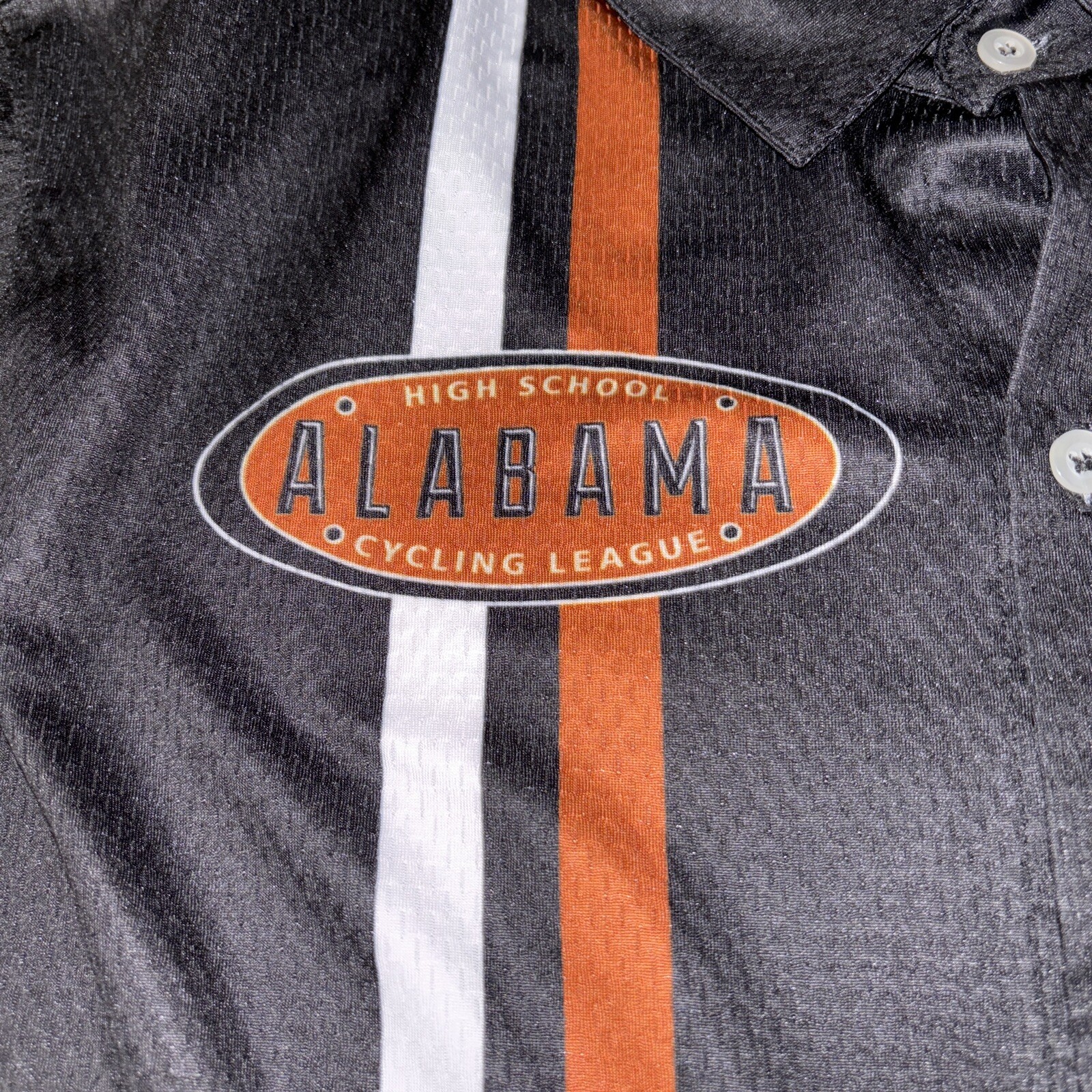 Alabama High School Cycling League Staff Shirt Size XL Black Mesh Lined Graphics