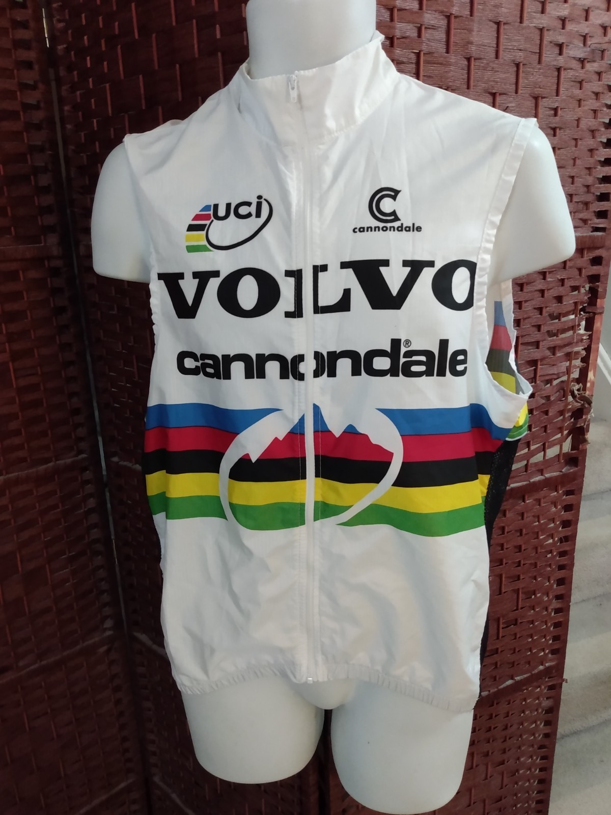 Vintage Cannondale Volvo Cycling Vest Sleeveless Windbreaker Medium