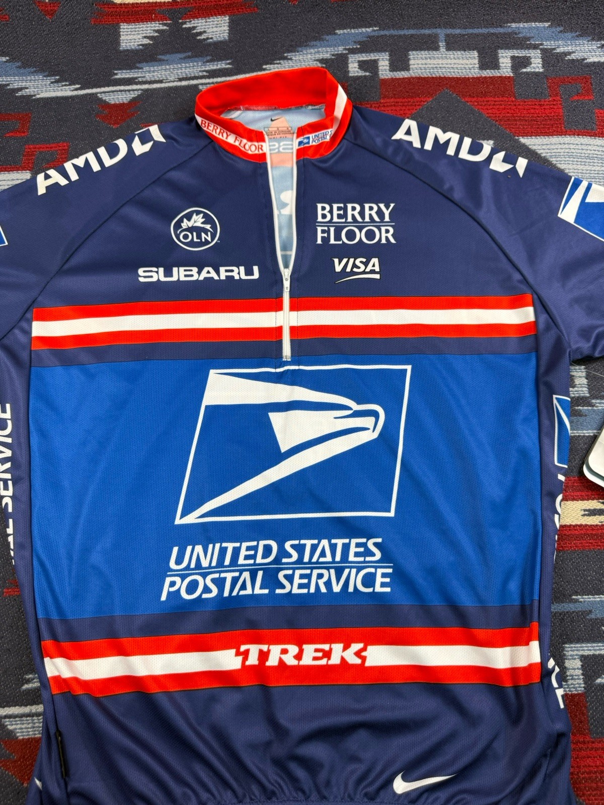 VTG Y2K NWT Nike USPS United States Postal Cycling Team Jersey Lance Armstrong L