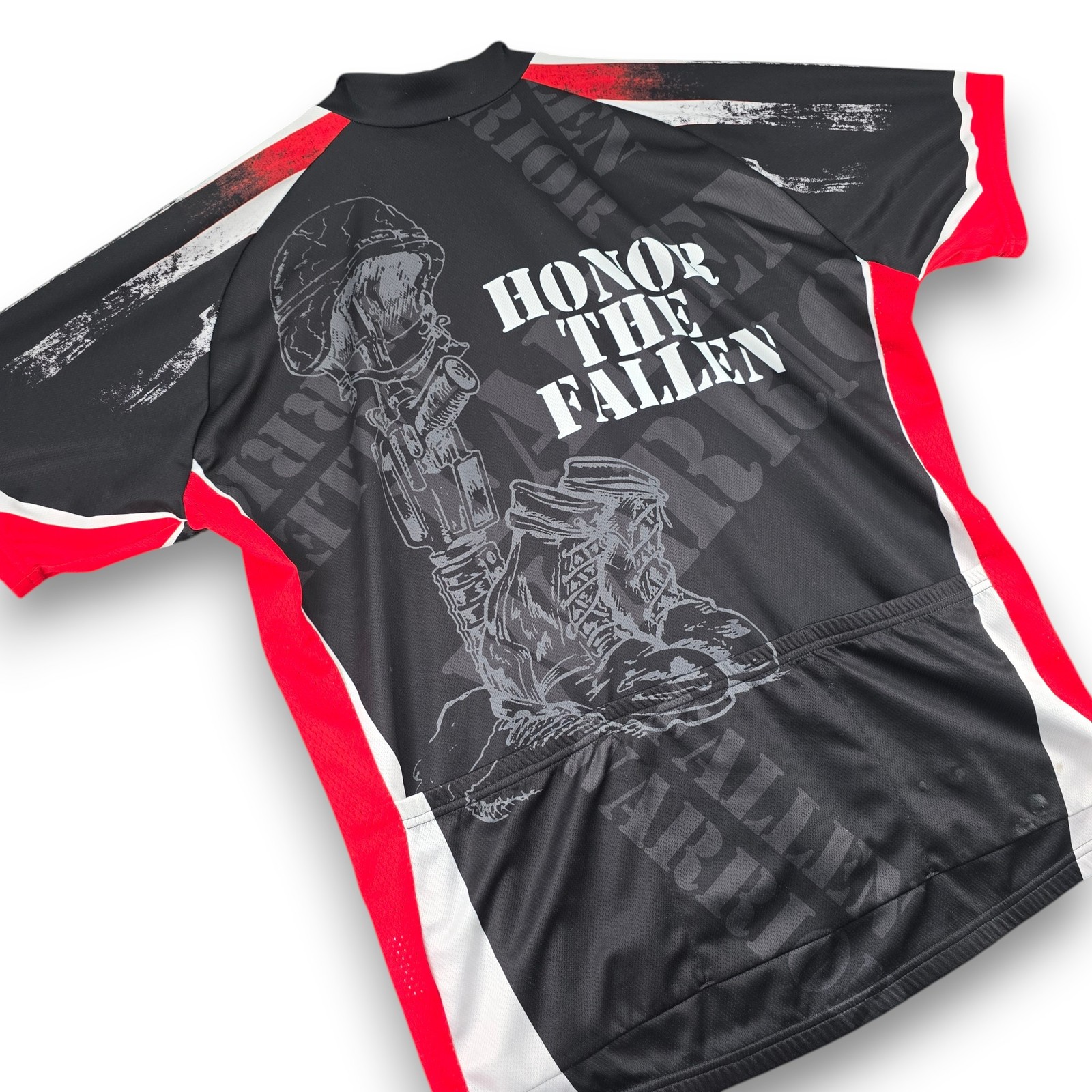 Sportswear 83 Men’s XXL Cycling Jersey Honor The Fallen USA Flag Full Zip Bike