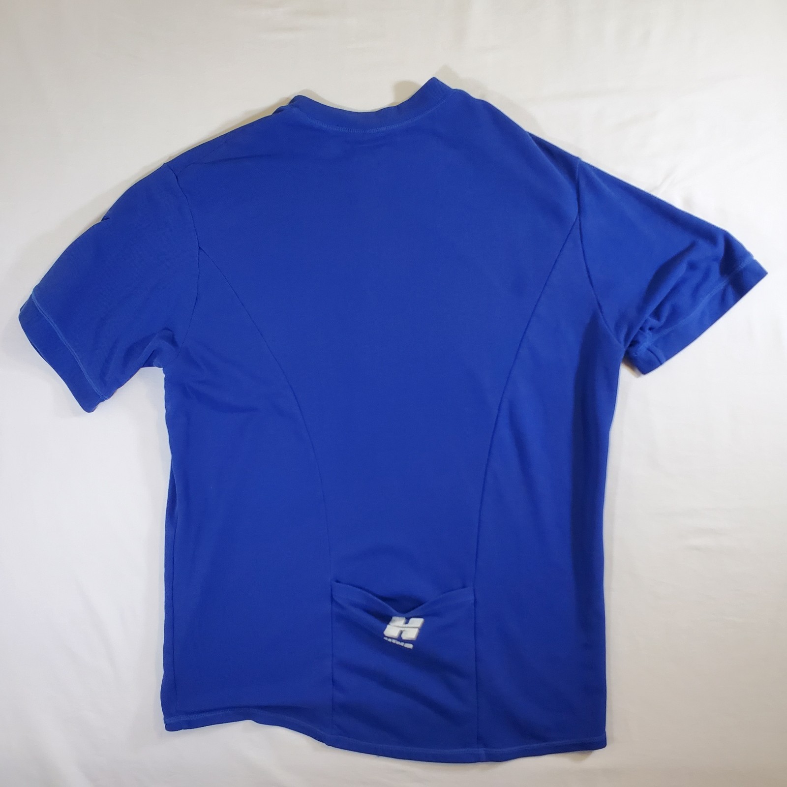 Hind Blue Logo Made in USA VTG 90s Y2K Large 1/4 Zip Cycling Sports Jersey Shirt