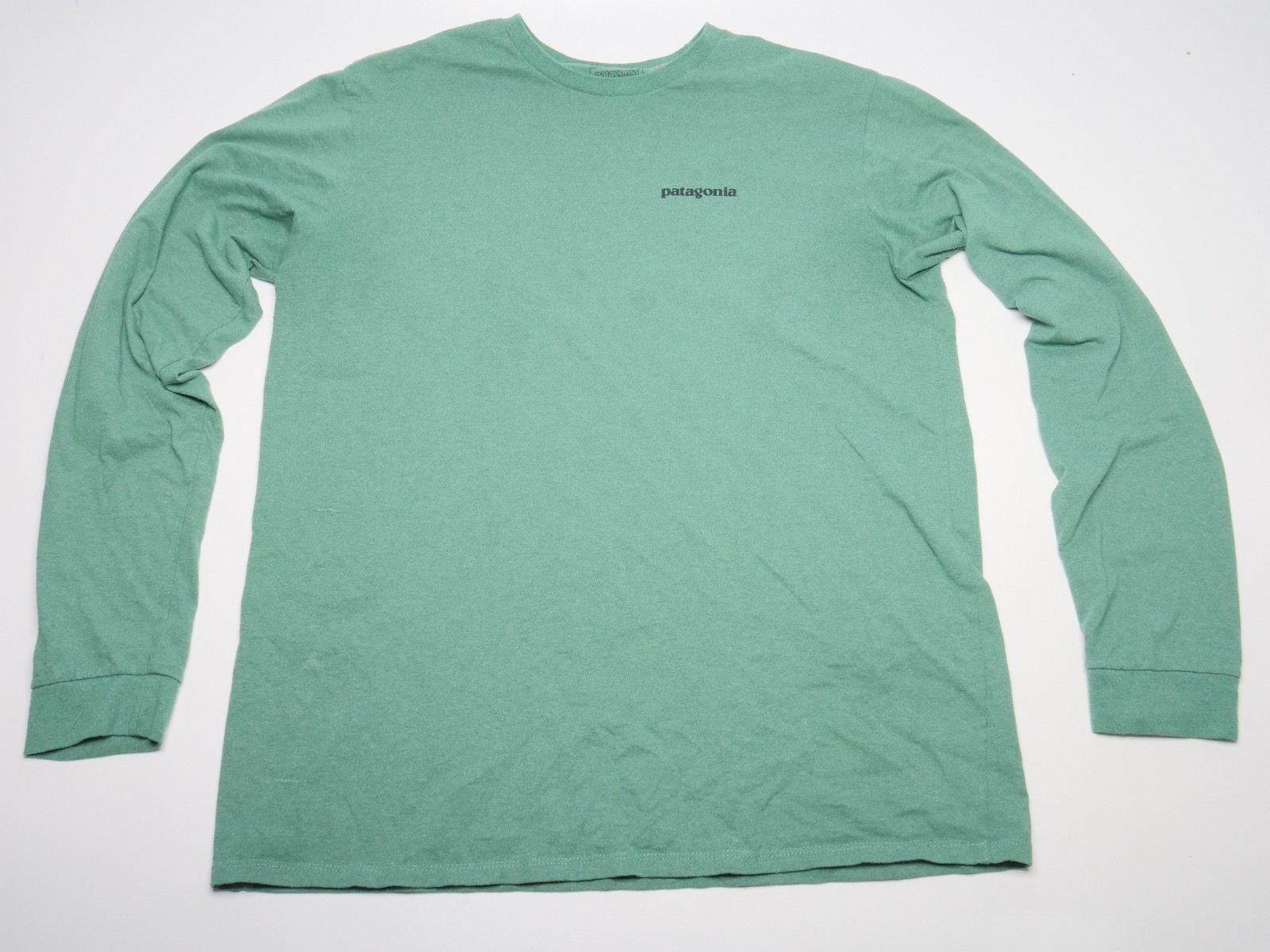 Patogonia Responsibili-Tee Shirt Men’s Medium Long Sleeve Green Near Mint