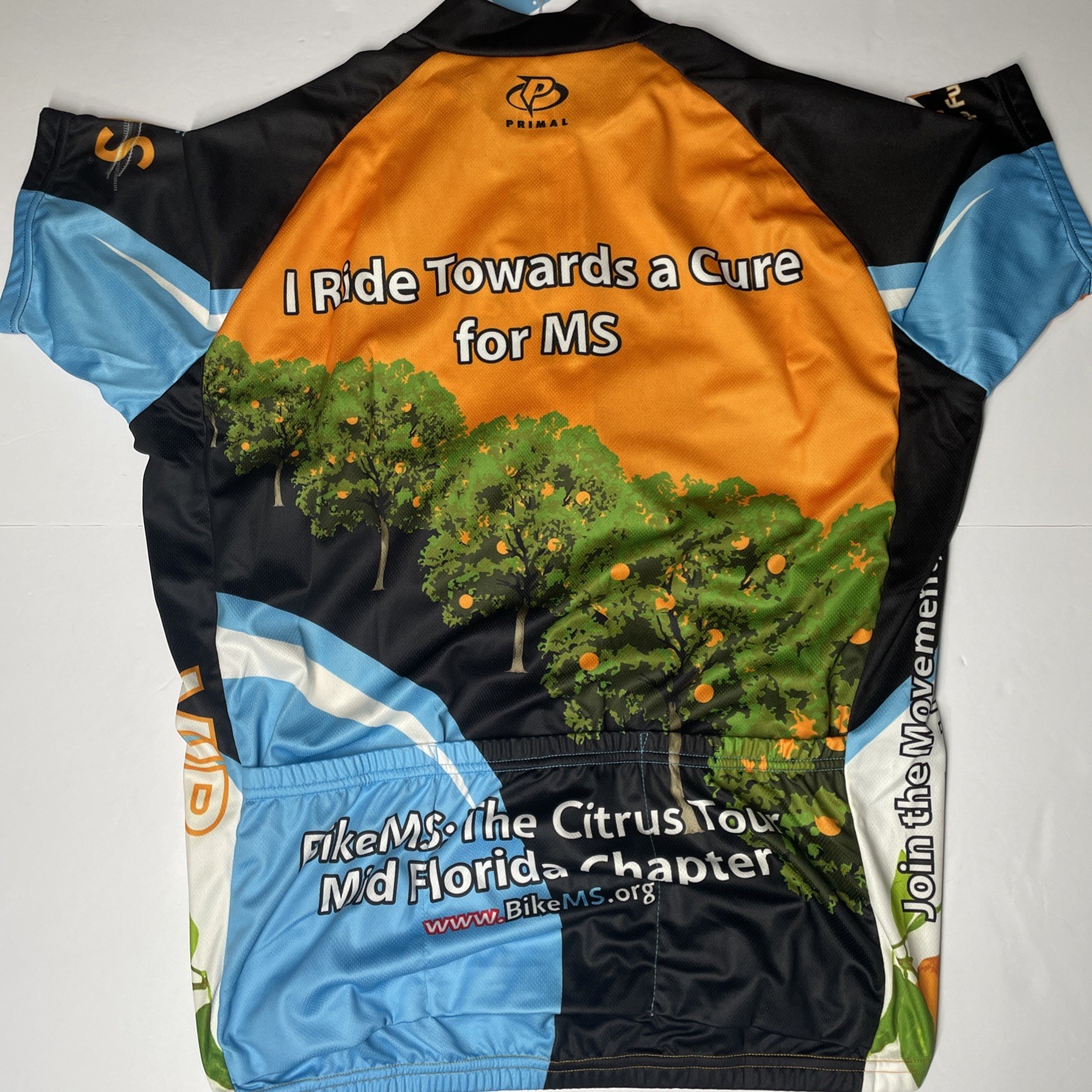 Bike MS Citrus Tour (Mid Florida) Cycling Jersey Size Large – Bike MS 2 0 1 3 –