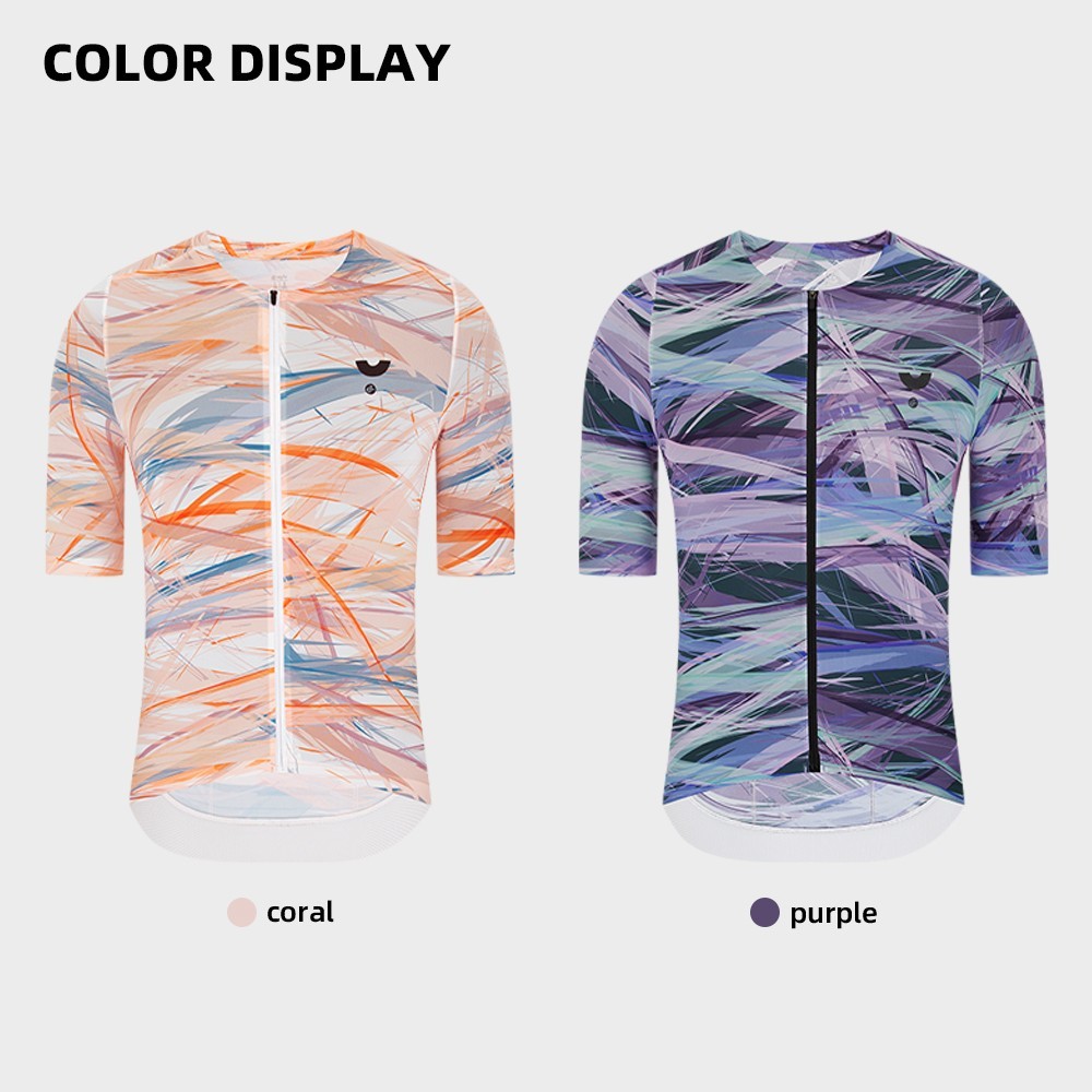 YKYW Summer Cycling Jersey Soft Light Breathable MTB Maillot Short Sleeve Shirt