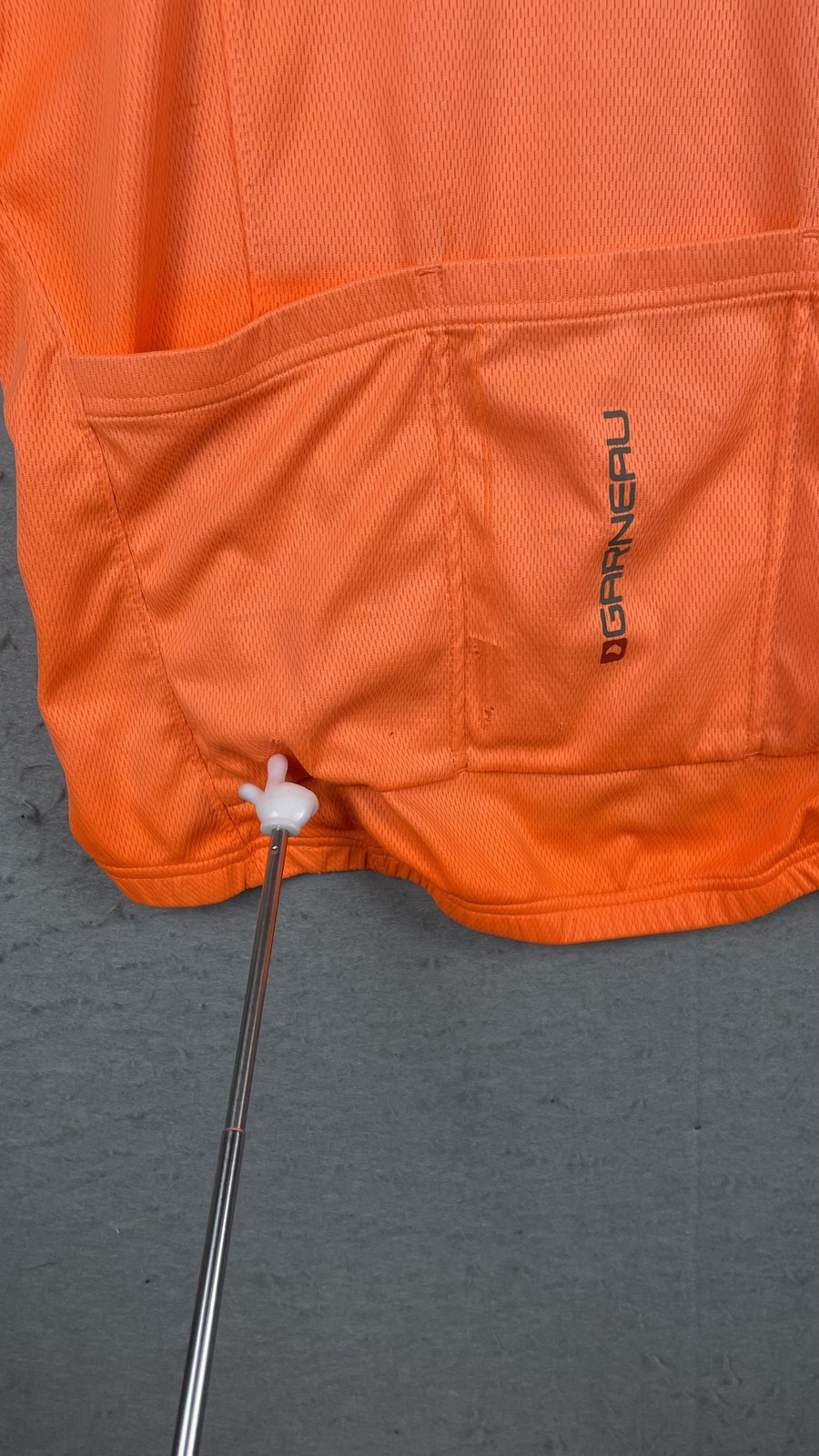 Louis Garneau Cycling Jersey Mens Large Orange 1/4 Zip Short Sleeve Bike Shirt