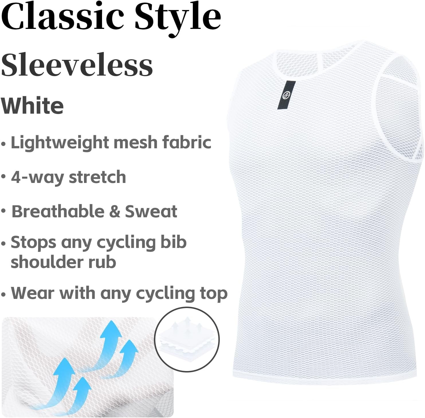 Men’s Cycling Base Layer Sleeveless Cycling Jersey Men Quick Dry Bicycle