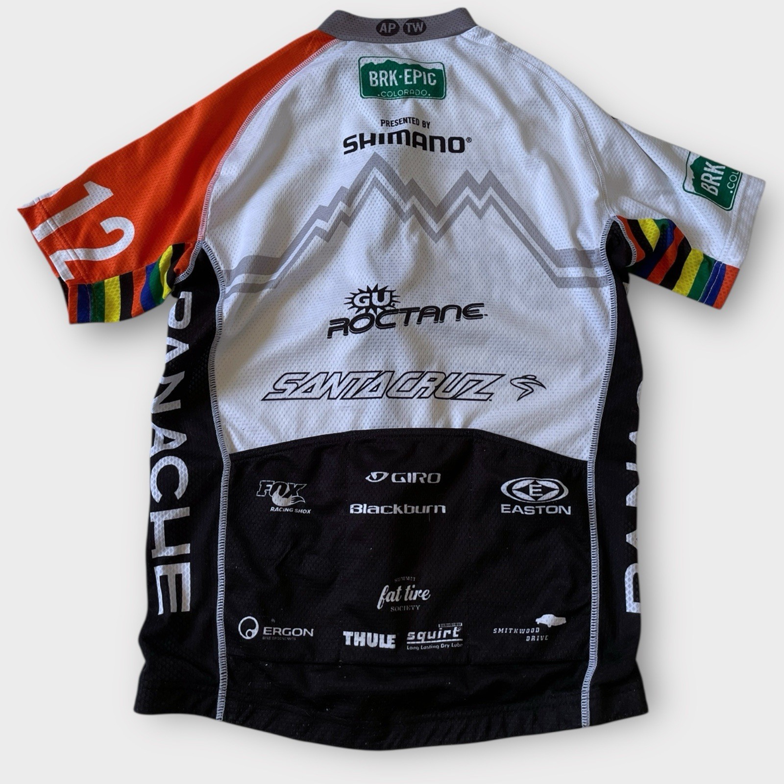 Panache Cycling Jersey Breck Epic Colorado MTB Race Size Small White