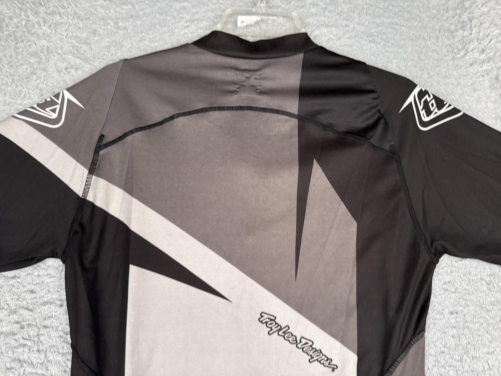 Troy Lee Designs Cycling Jersey Mens Small Gray Colorblock Full Zip Pockets Top