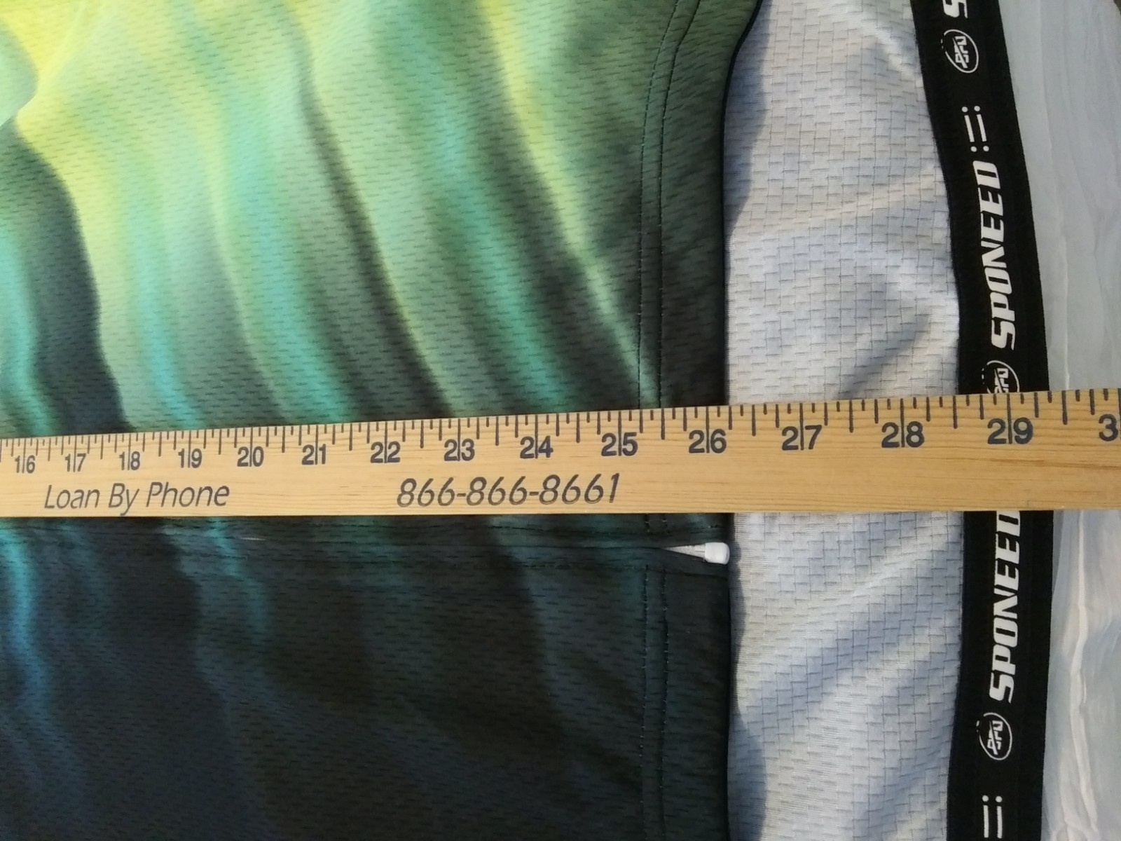 Sponeed cycling bike jersey Yellow/Green fade to Black, Large Men