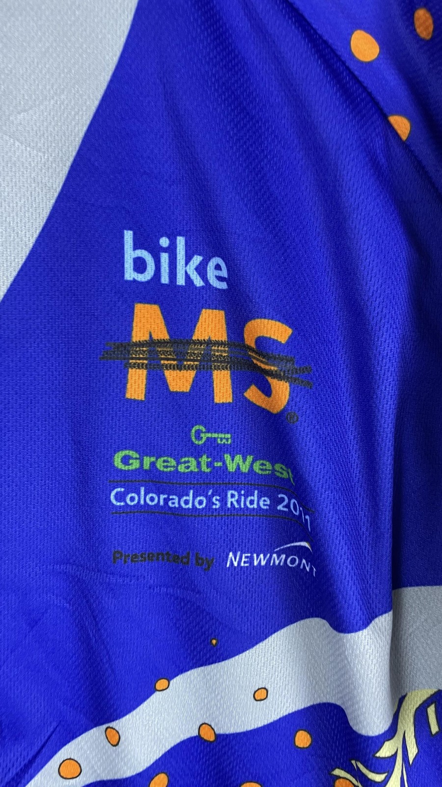 Peak 1 Bike MS Top 100 Club Cycling Jersey Mens XL Blue 1/4 Zip Shirt Bike