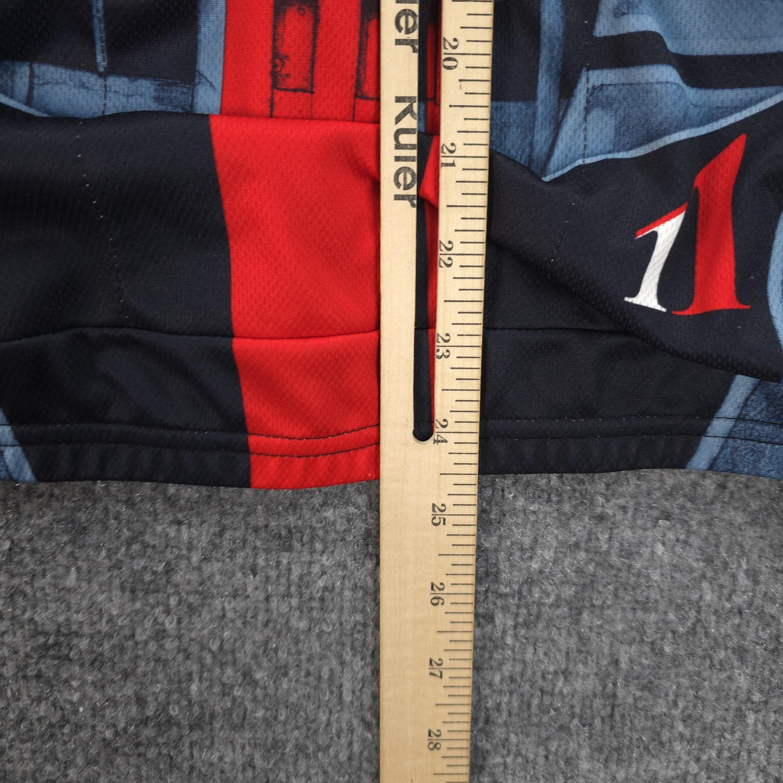 Primal Wear Jersey Mens Medium Blue Red Performance Cycling Full Zip Graphic
