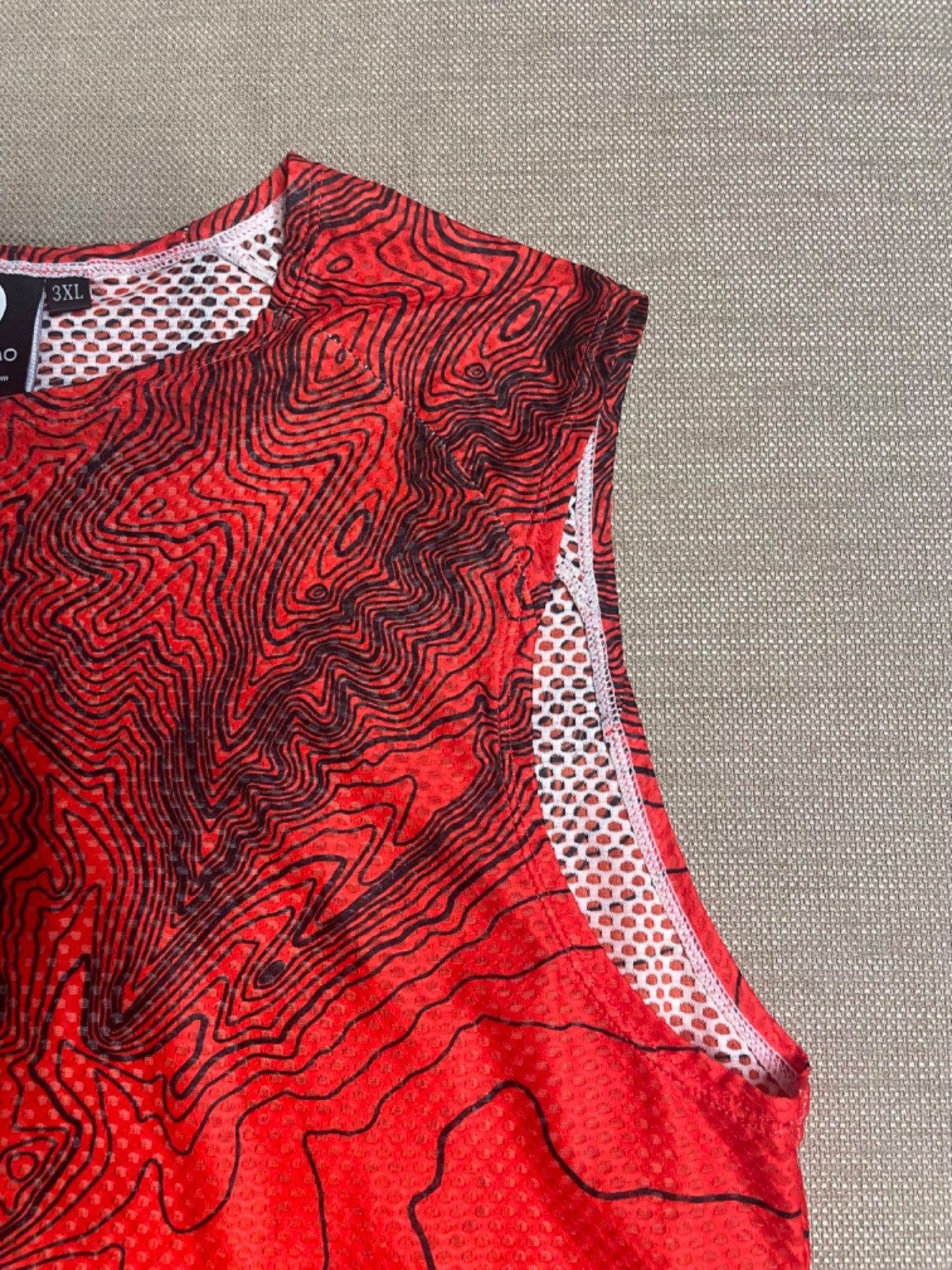 Pactimo 3XL Cycling Shirt red black sleeveless good condition