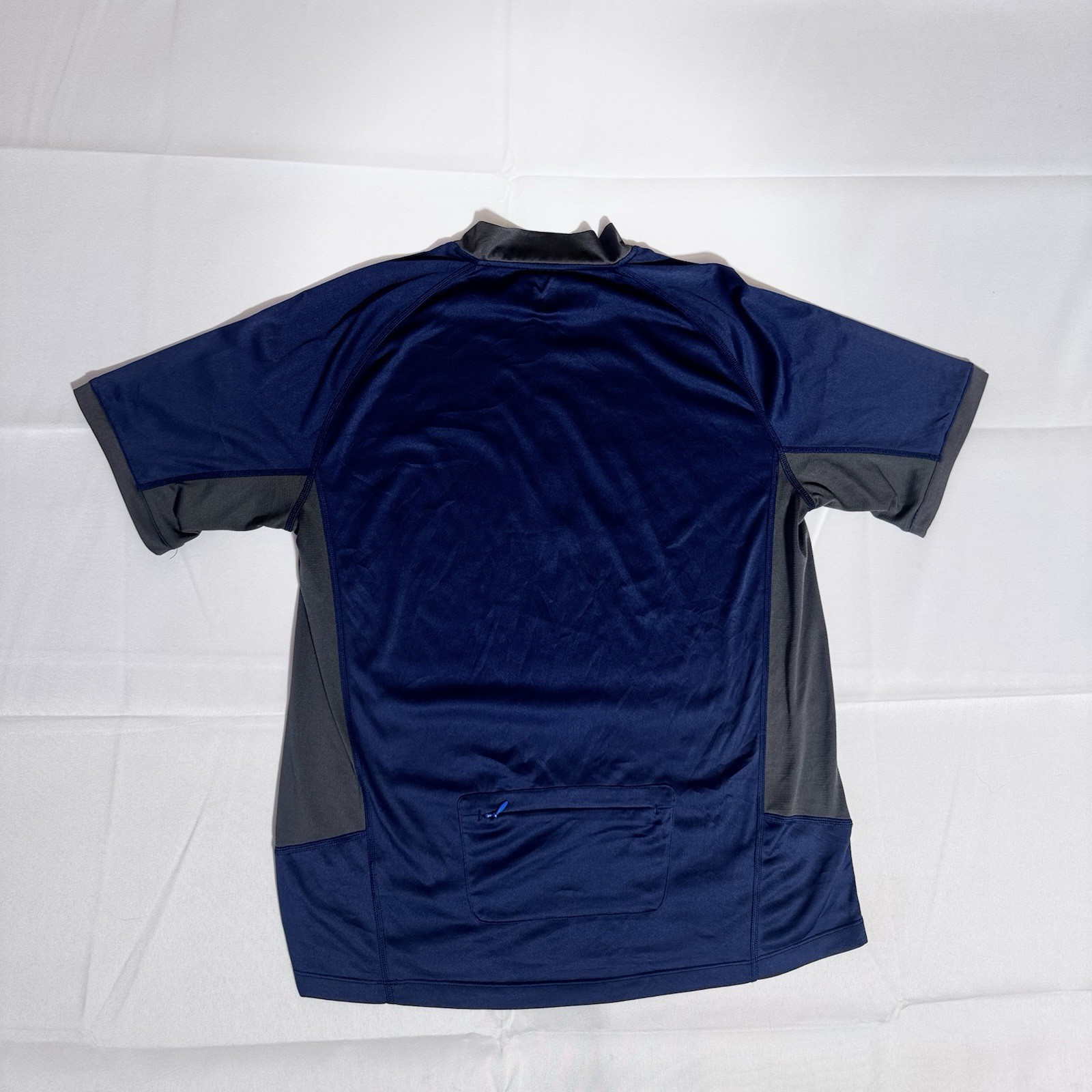 The North Face Cycling Jersey, Logo, Zipper Pocket, Blue, Male, Large