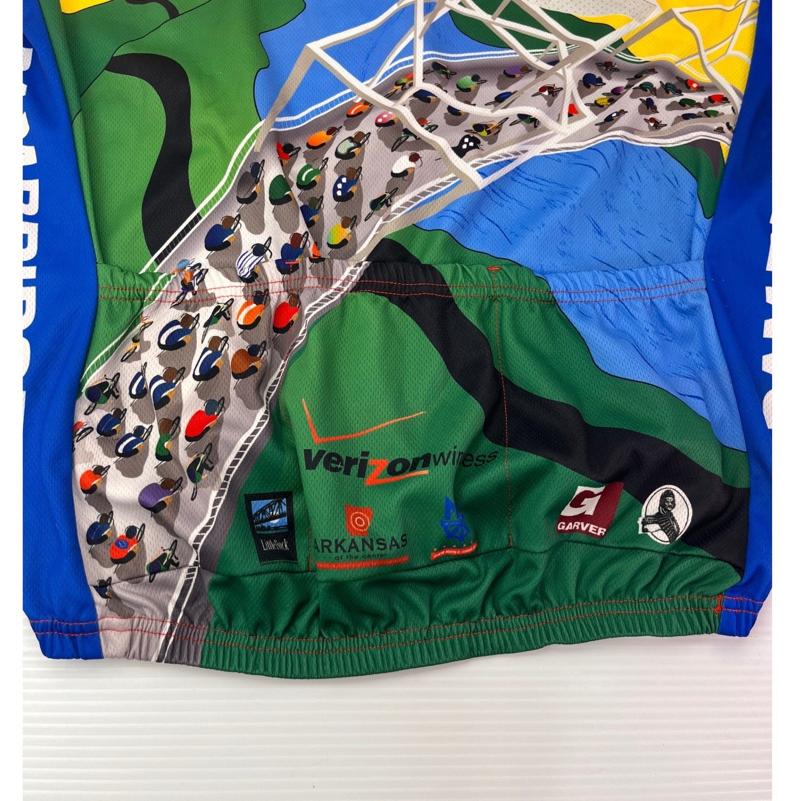 Big Dam Bridge 100 Cycling Jersey Mens XL Multicolor Excellent 2009 Arkansas