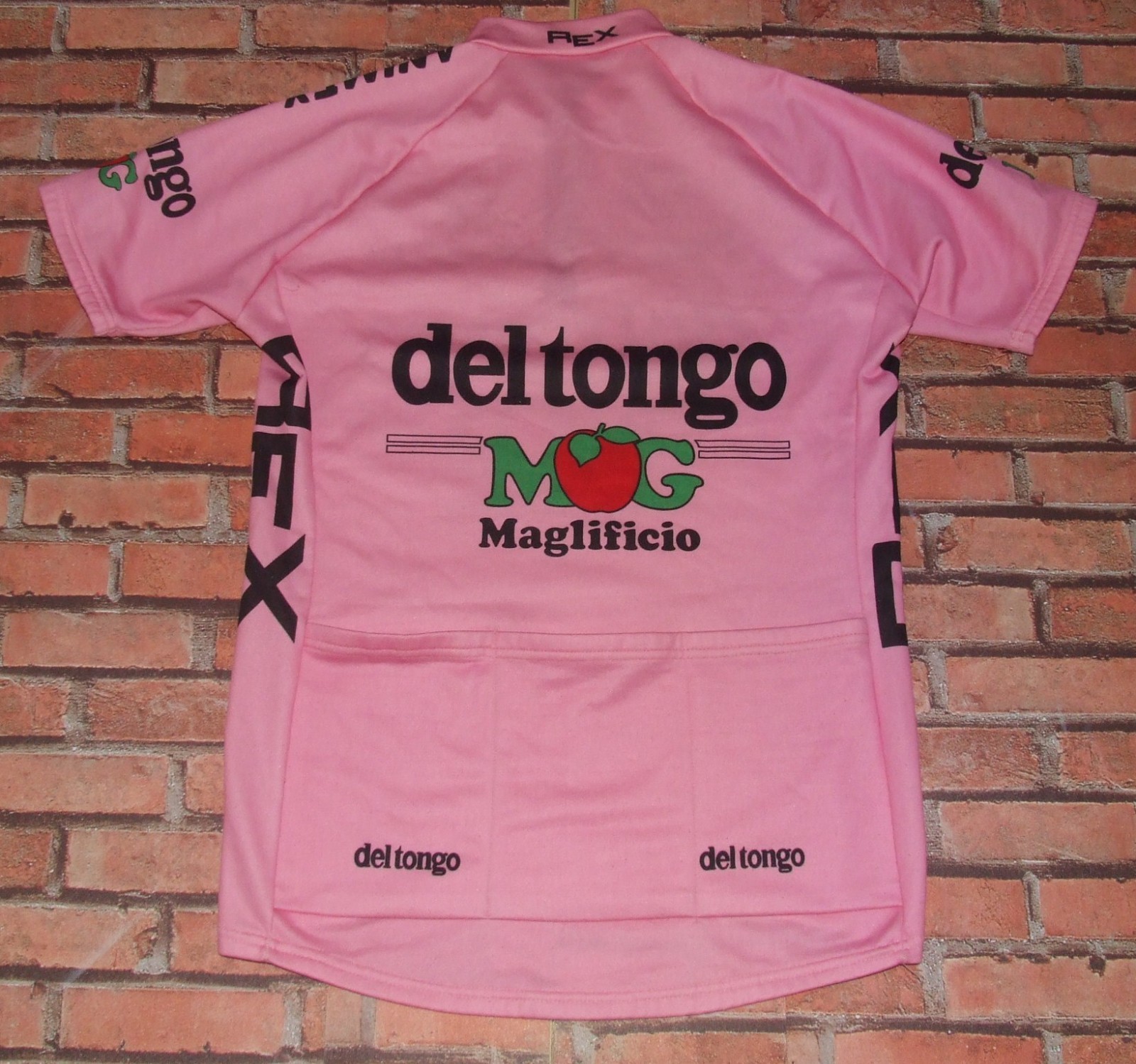 Rosa MG Del Tongo Santini Cycling Jersey Shirt Bike L