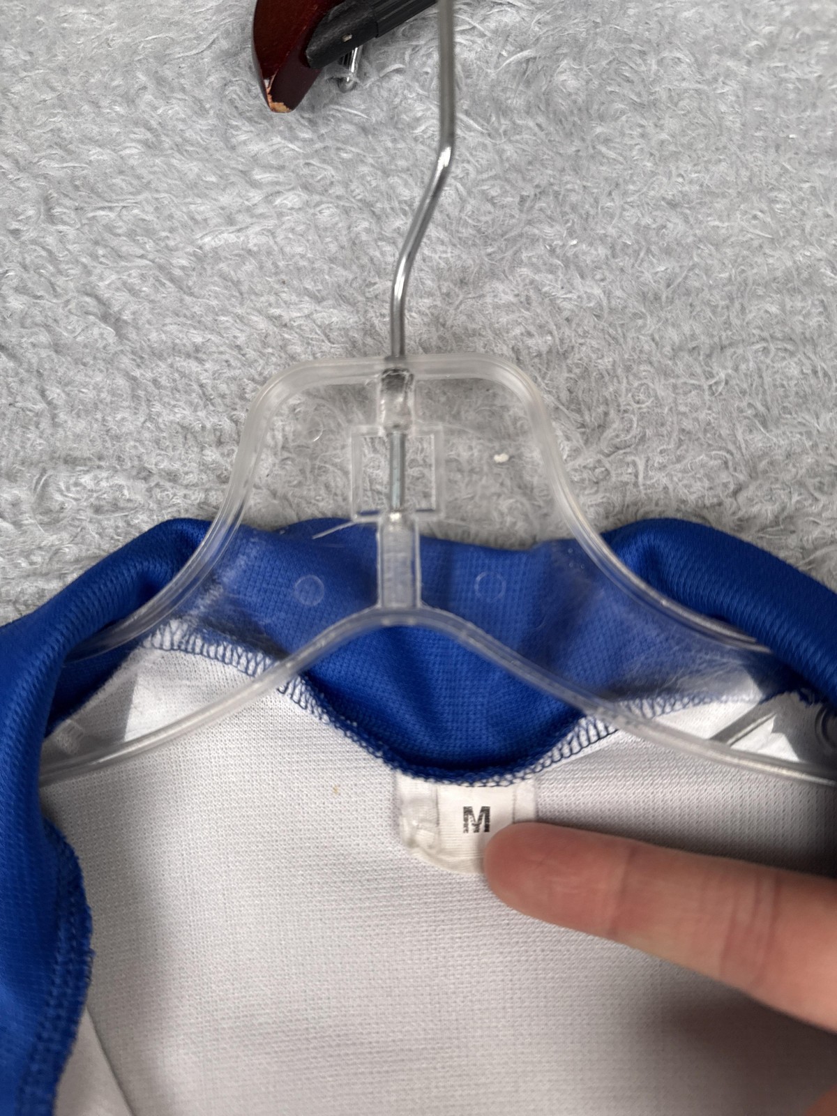 Fetish Cycles Cycling Jersey Mens Medium White Blue Black Zip Pockets Shirt Poly