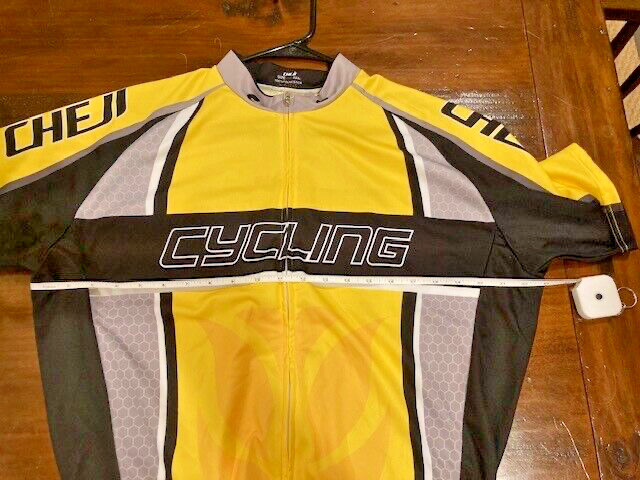 CHEJI MENS BICYCLE CYCLING ZIPPER RED BLACK SHIRT TOP CLOTHING SIZE LARGE XXXL