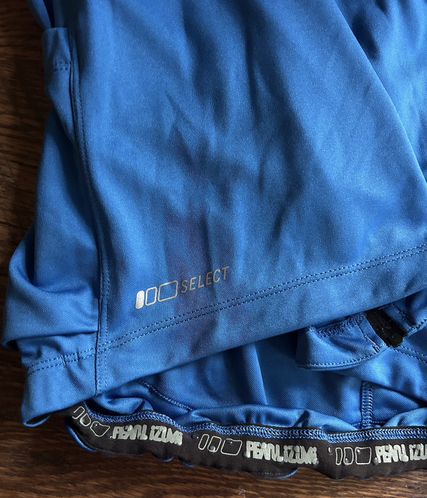 Pearl Izumi Select Series Mens S Cycling Jersey Shirt Blue Full Zip Back Pocket