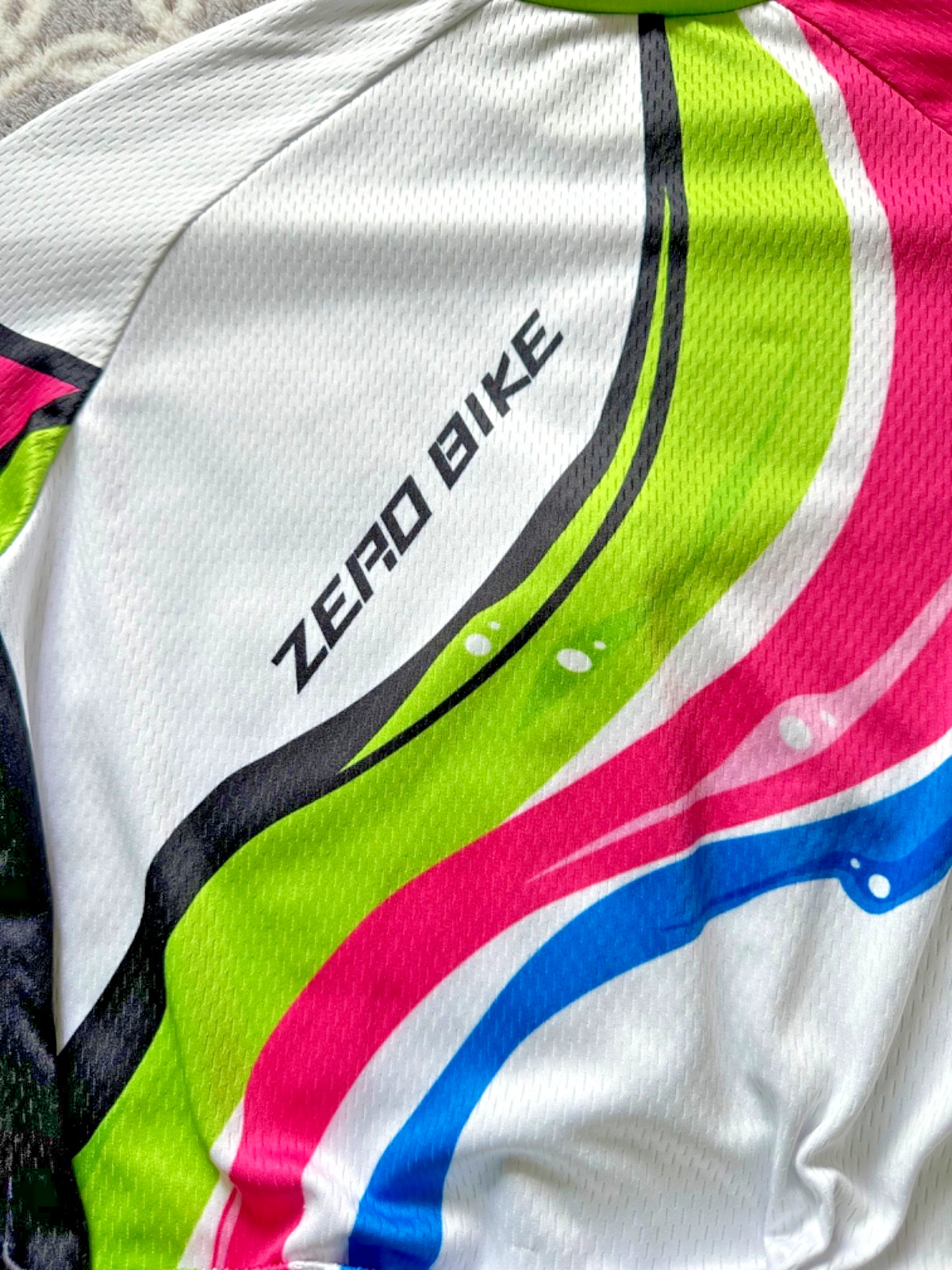 Zero Bike Cycling Jersey Women’s M Multicolor Long Sleeve Back Pocket Full Zip