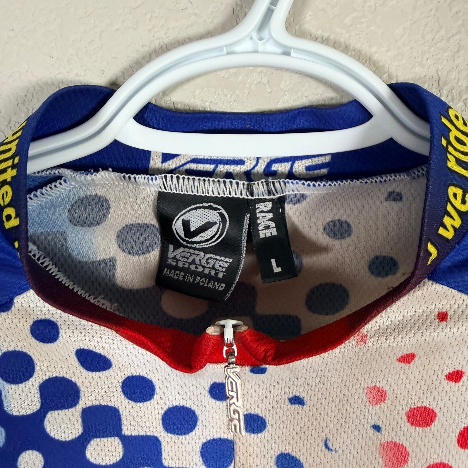 Vintage Verge Sport Subaru Cycling Vest Jersey Mens L Blue Red Sleeveless Zip