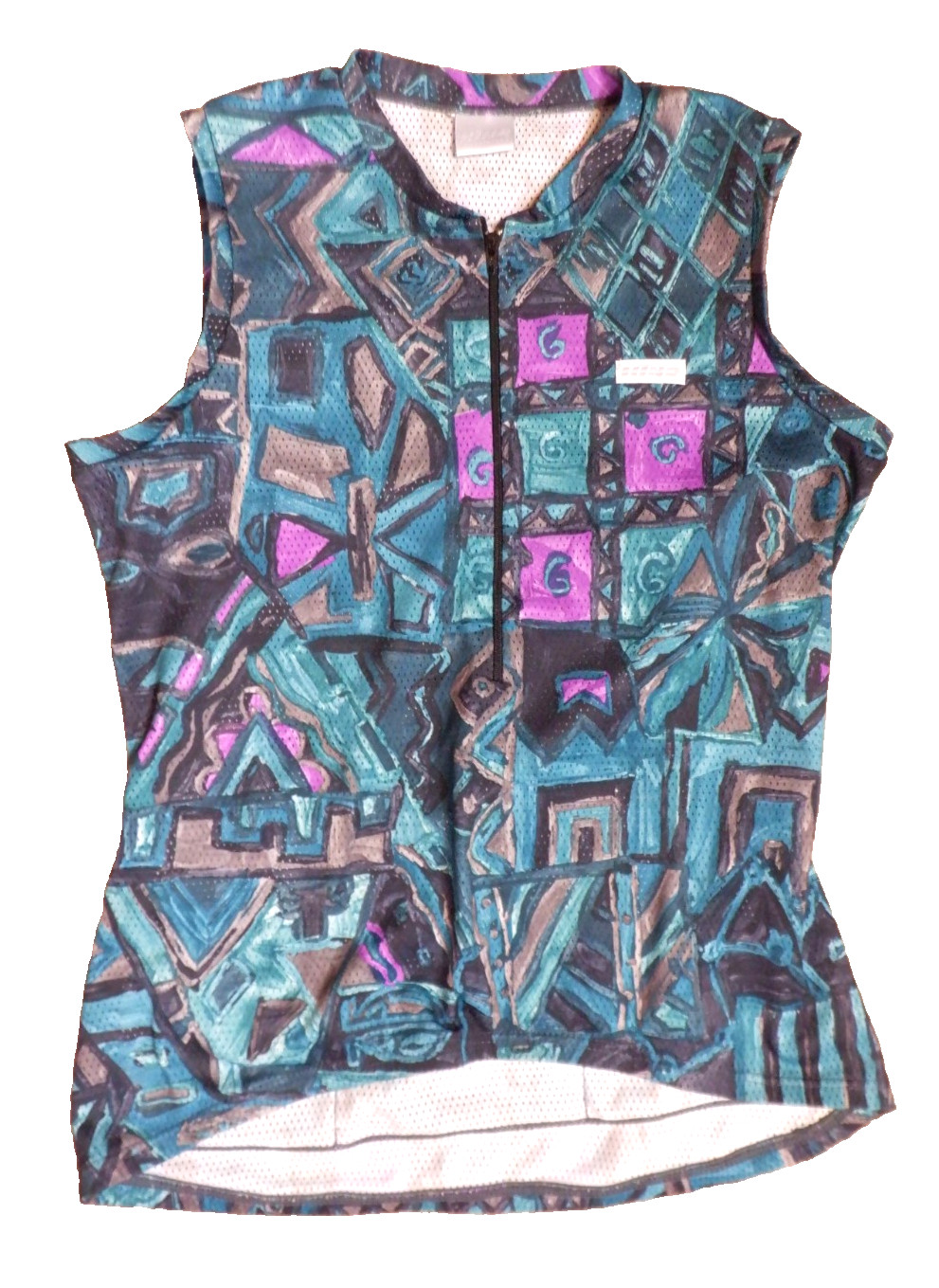 HIND Cycling Jersey 1/2 Zip Sleeveless, Womens size Medium