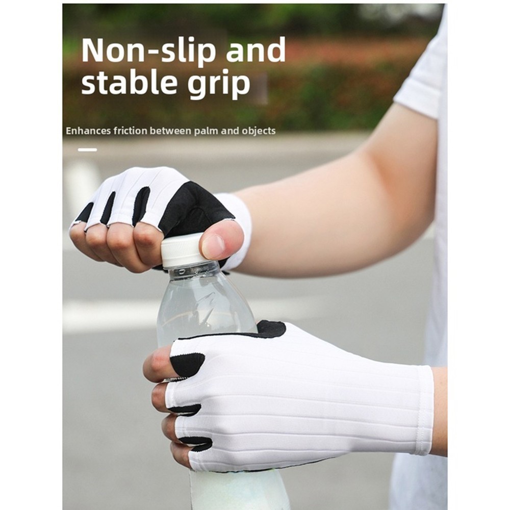 Lightweight Half Finger Cycling Gloves Breathable Mesh for Summer Riding
