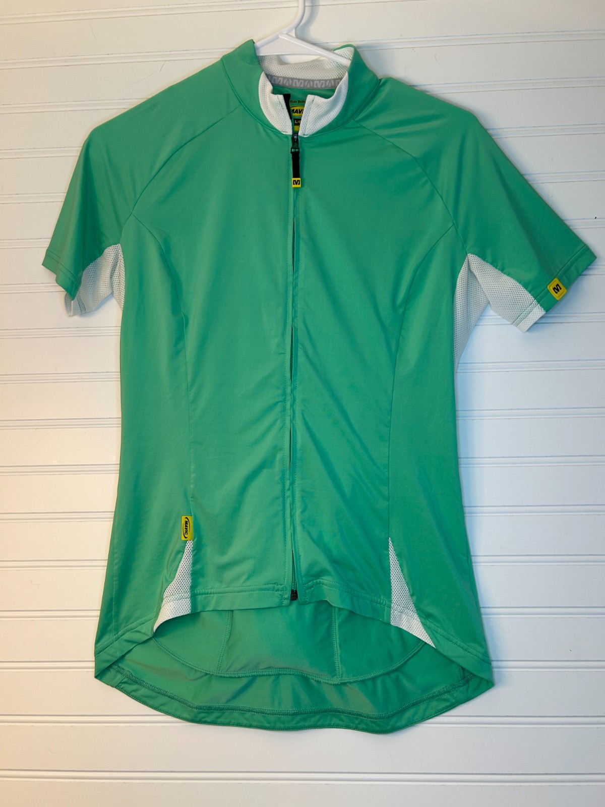 MAVIC Airmesh Cycling Jersey Women’s L Race Cut w/ Arm Warmers Green