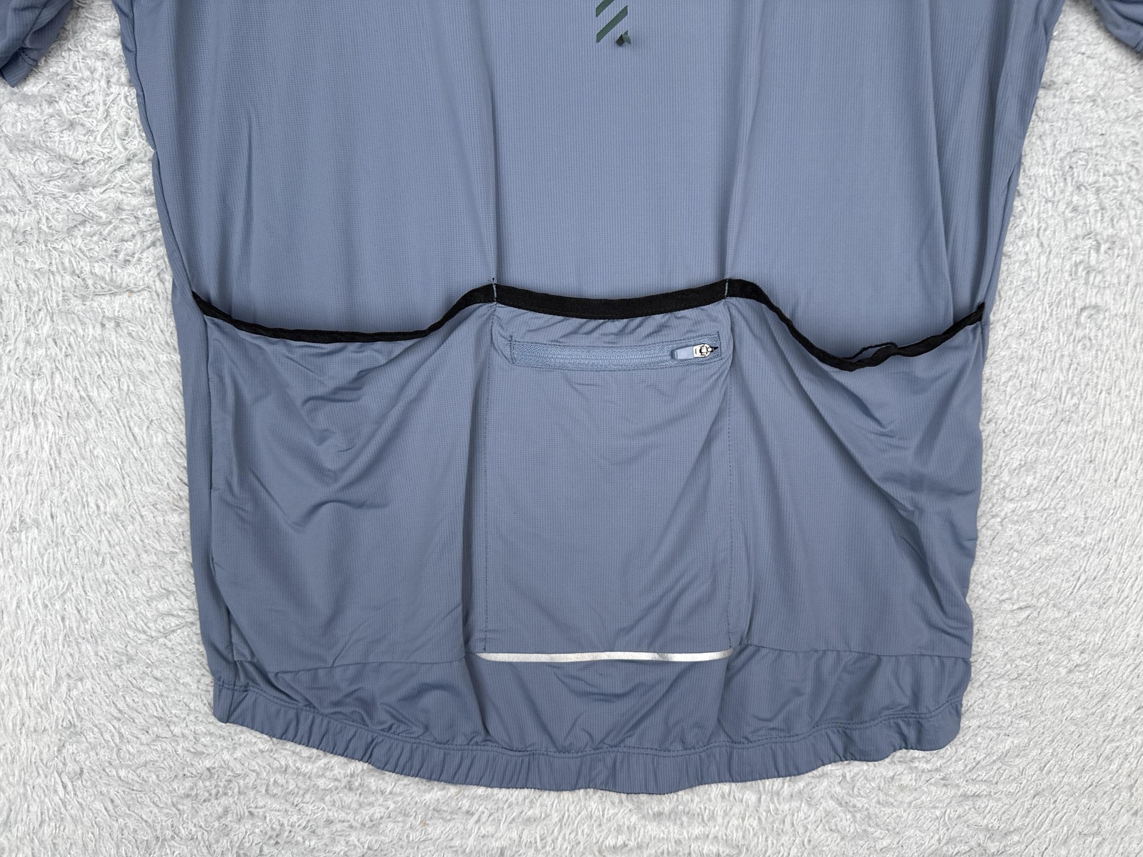 Baleaf Cycling Jersey Shirt Mens Large Gray Blue Half Zip Short Sleeve Bike