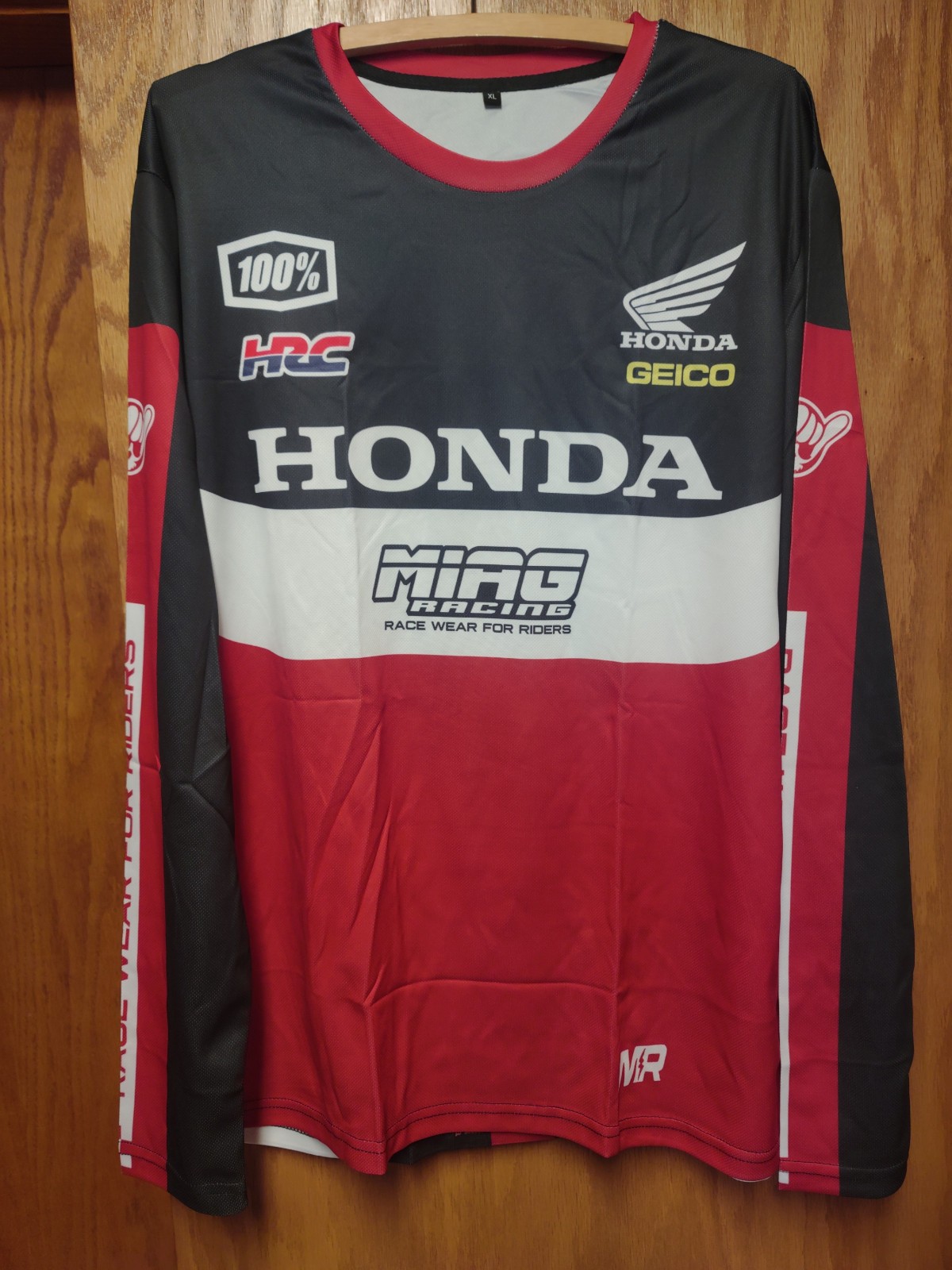 Honda Long Sleeve Jersey Enduro MTB Motocross #17 on back
