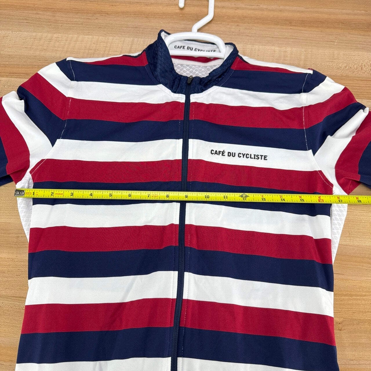 Cafe Du Cycliste Striped Short Sleeve Men’s Large Cycling Jersey