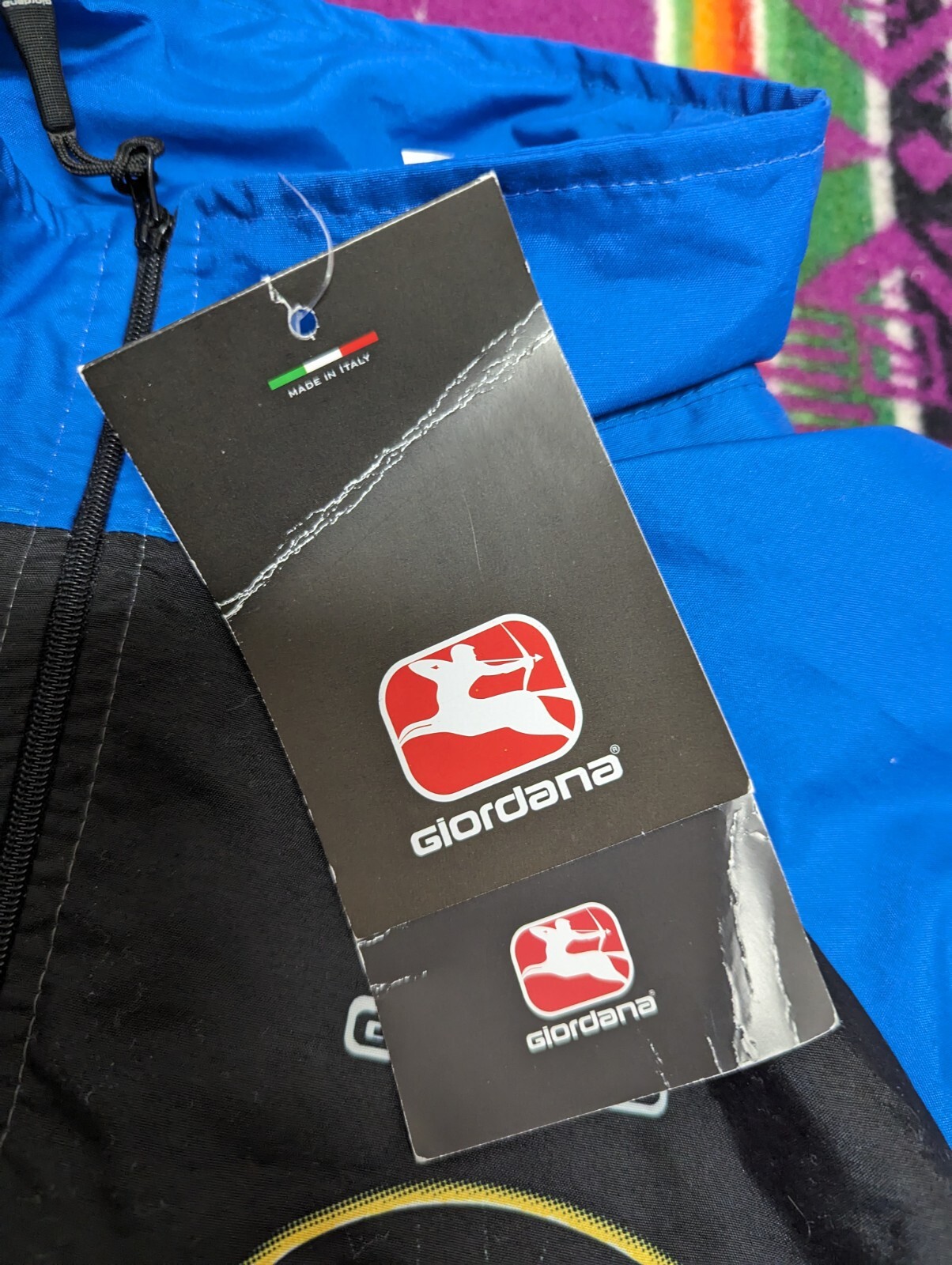 BRAND NEW W TAG GIORDANA CYCLING JACKET LIGHT WEIGHT NYLON MEN L ITALY JERSEY
