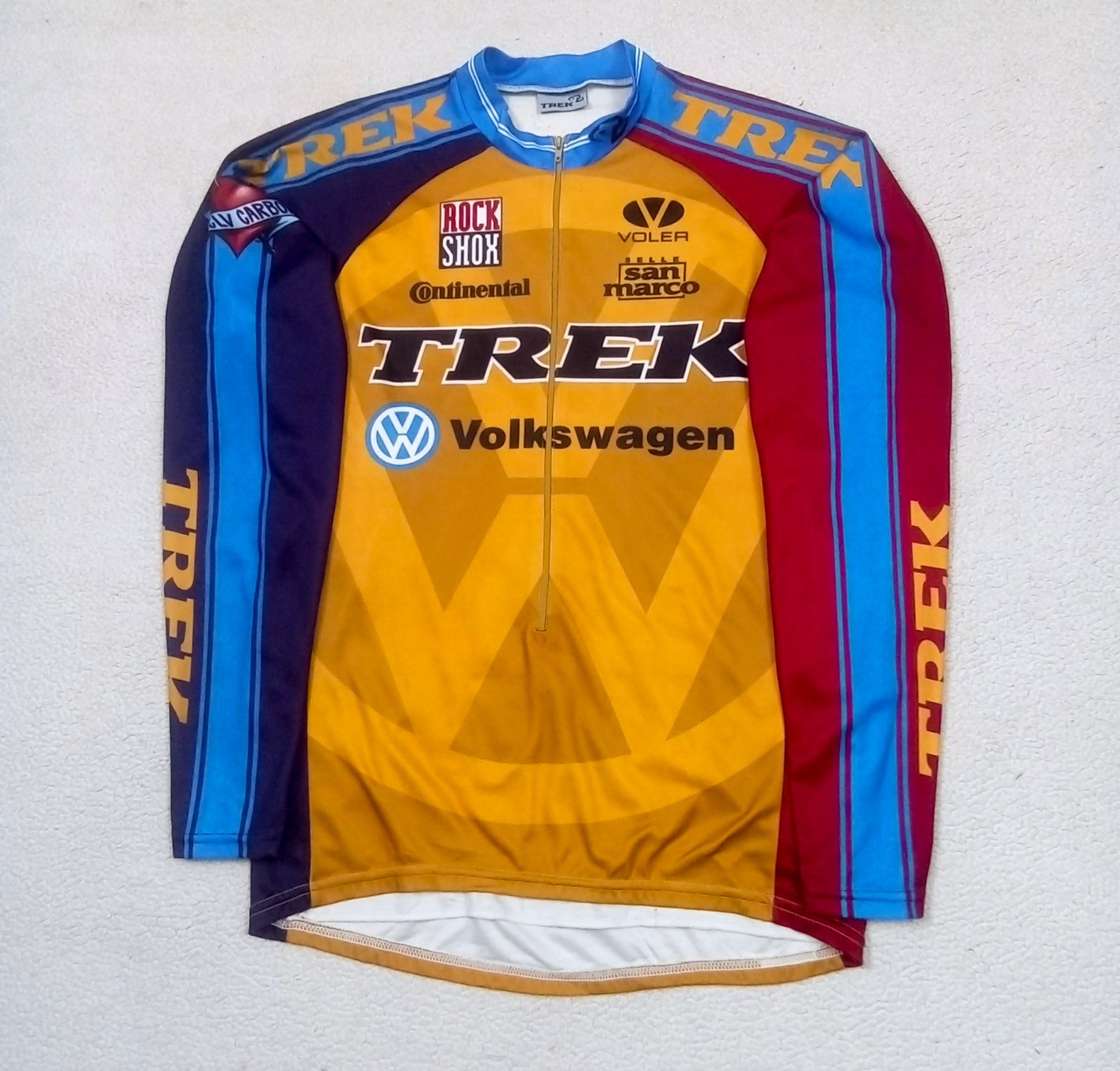 RARE VTG 90s Trek Volkswagen RockShox Long Sleeve Cycling Jersey (fits M/L)