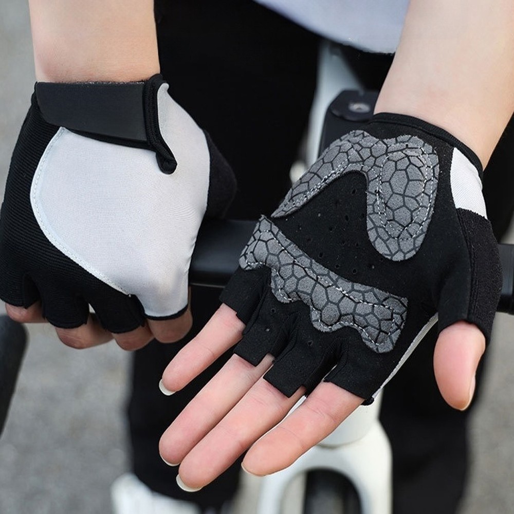 Half Finger Bike Gloves for Cycling Hiking Climbing with Textured Palm Grip